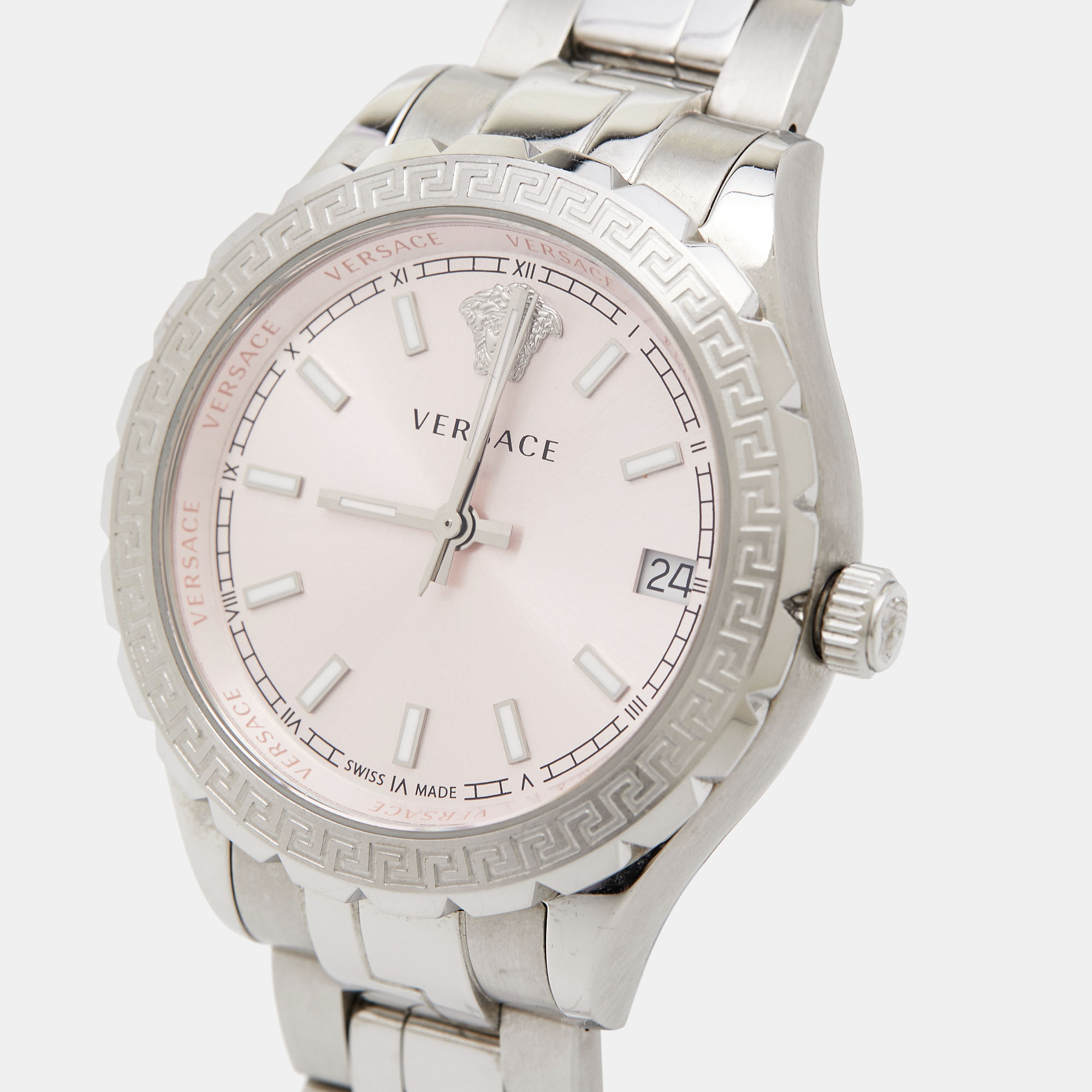 

Versace Pink Stainless Steel Hellenyium V12010015 Women's Wristwatch