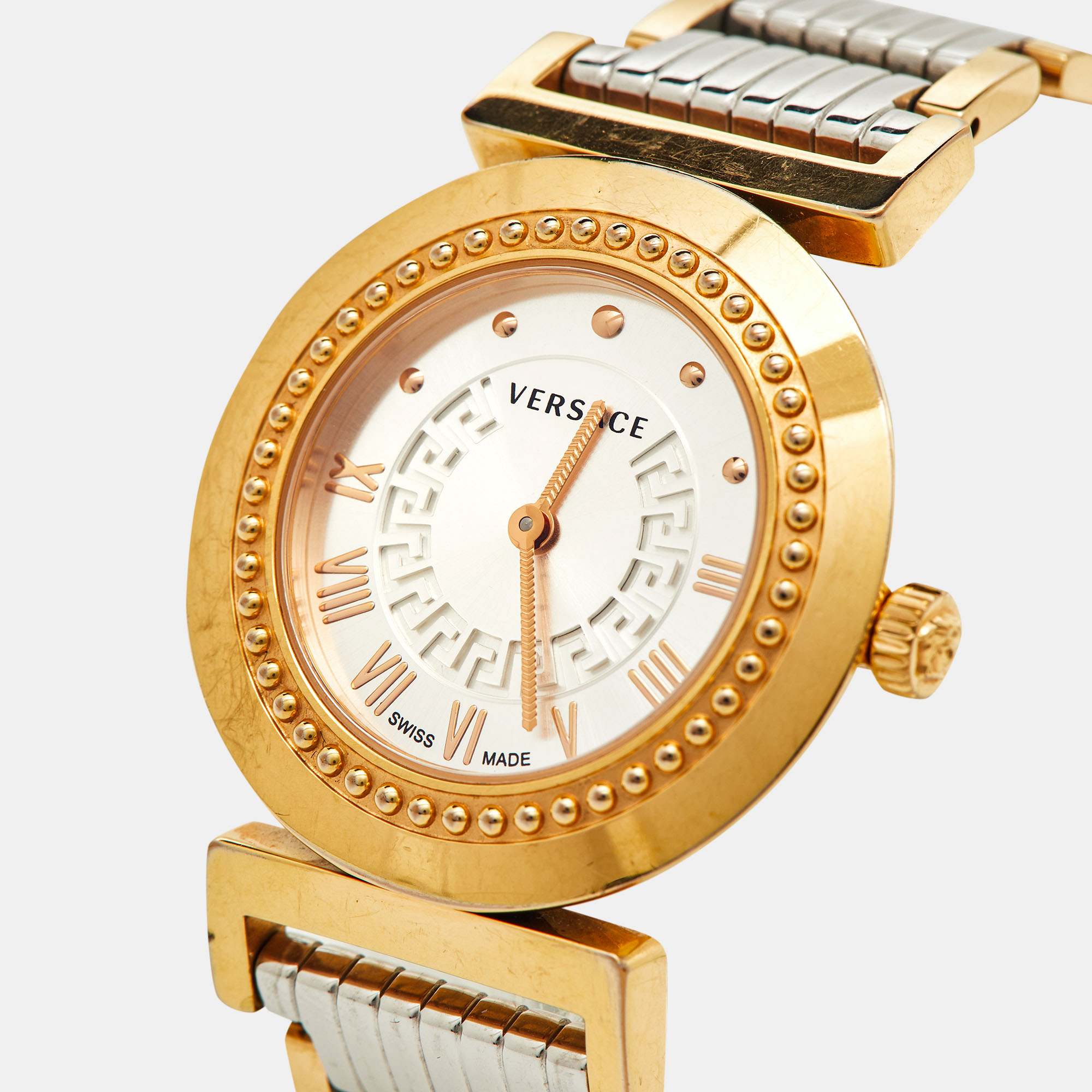

Versace Silver Two Tone Stainless Steel Vanity P5Q Women's Wristwatch, Multicolor
