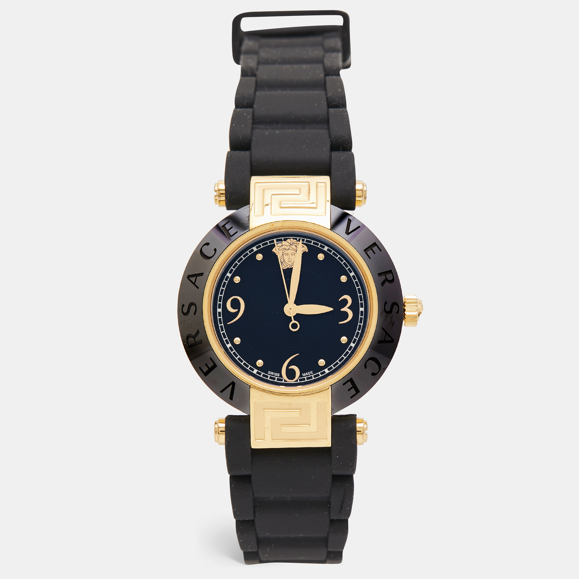 

Versace Black Ceramic Gold Plated Steel Silicon Rubber Reve