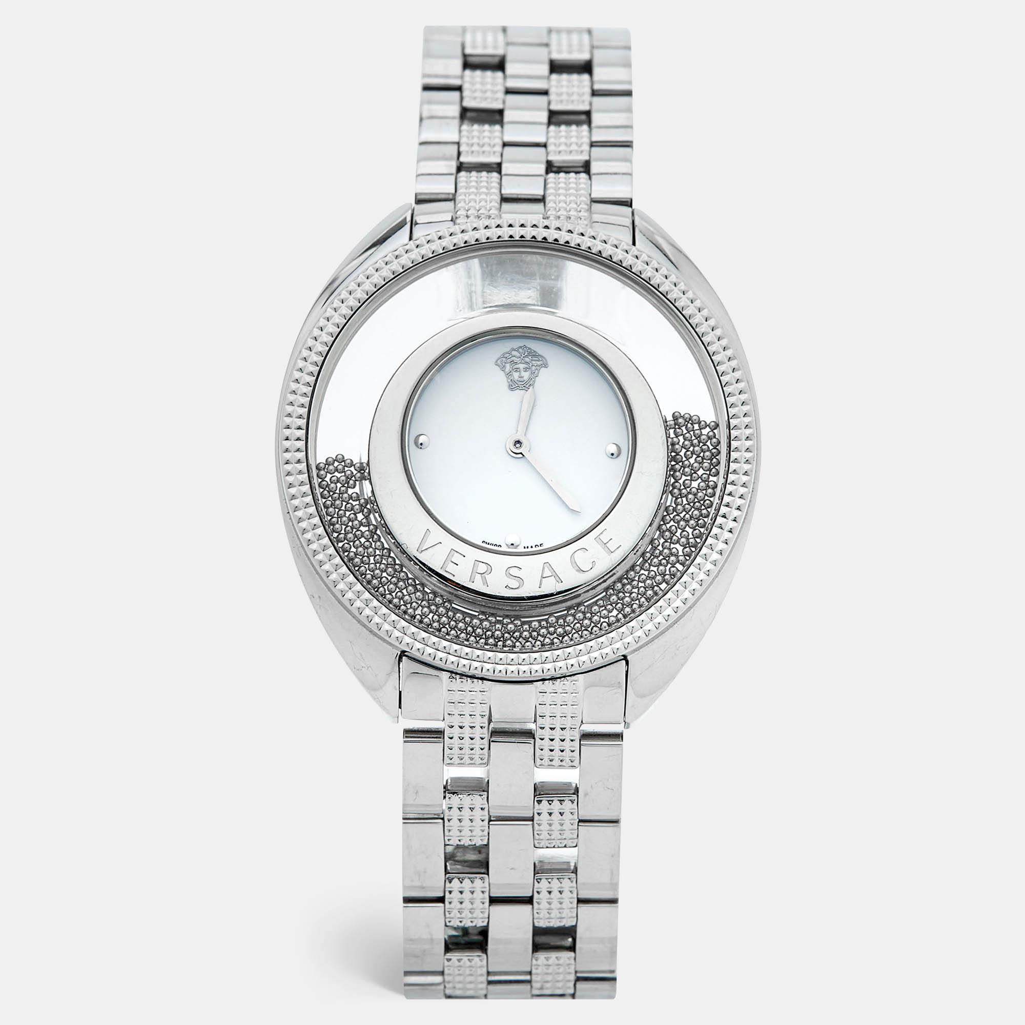 Versace White Stainless Steel Destiny Spirit 86Q99D002-S099 Women's Wristwatch 39 mm