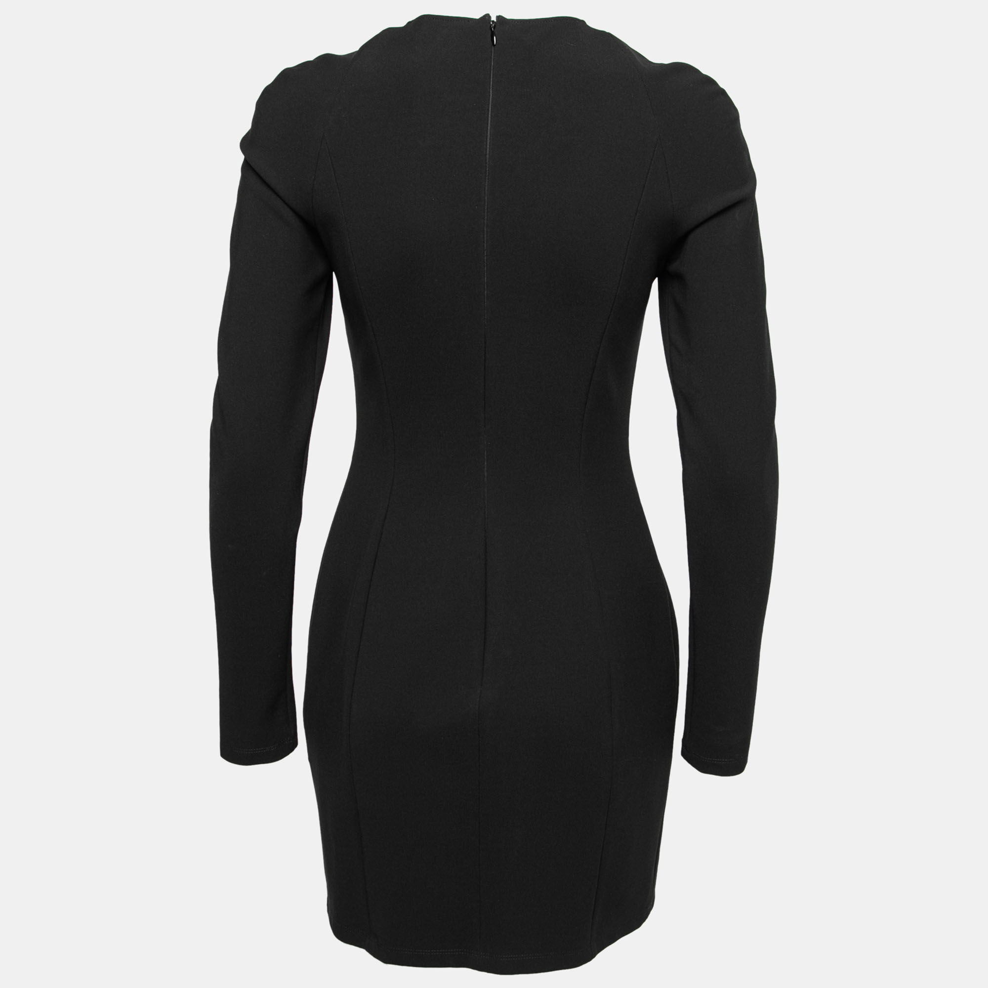 

Versus Versace Black Jersey Hardware Embellished Bodycon Dress