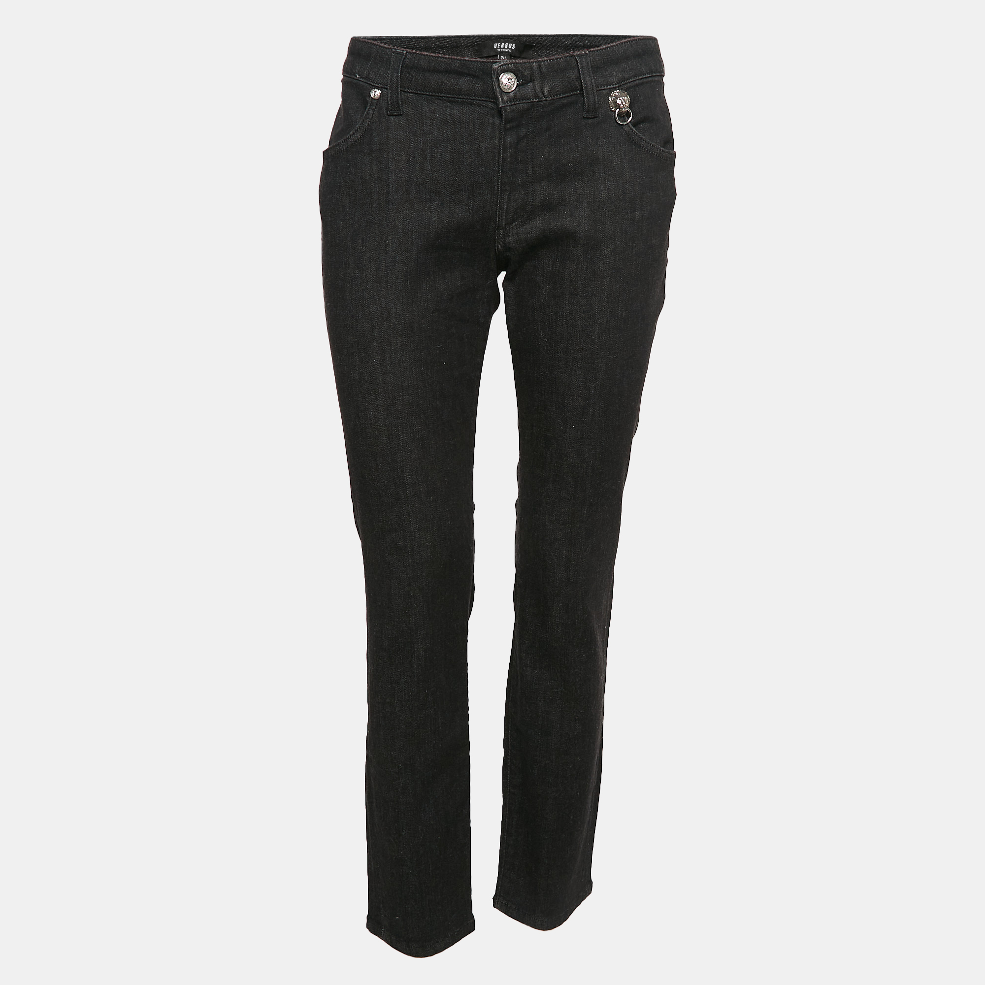 

Versus Versace Black Denim Straight Fit Jeans L Waist 31"