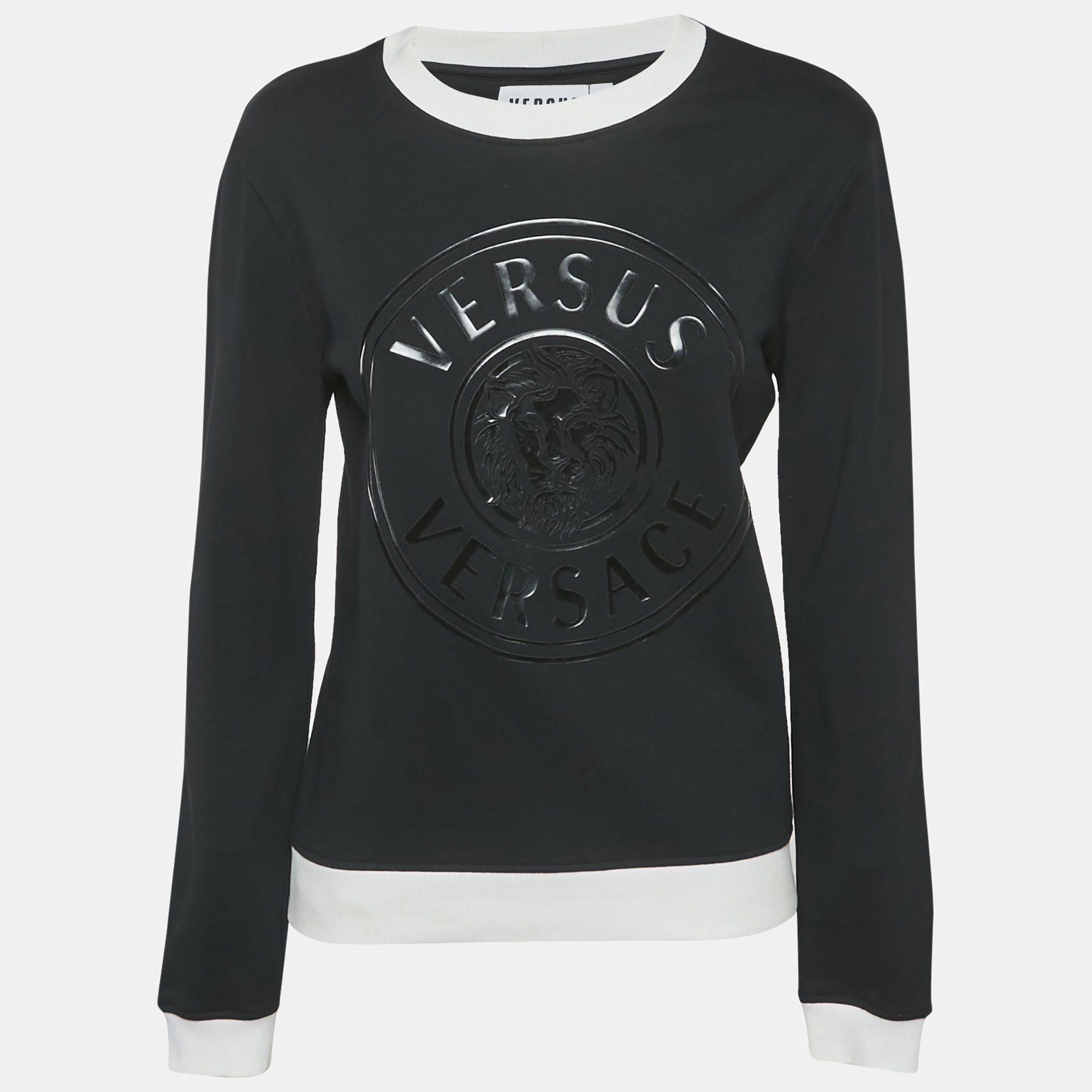 

Versus Versace Black Medusa Applique Jersey Sweatshirt M