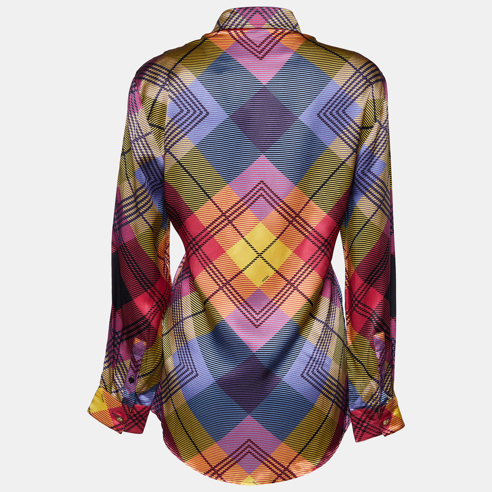 

Versus Versace Multicolor Printed Silk Button Front Shirt