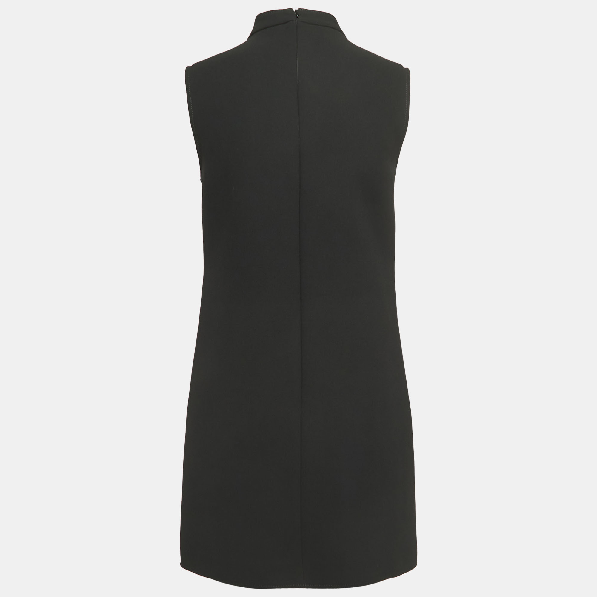 

Versus Versace Black Crepe Logo Detailed Sleeveless Mini Dress