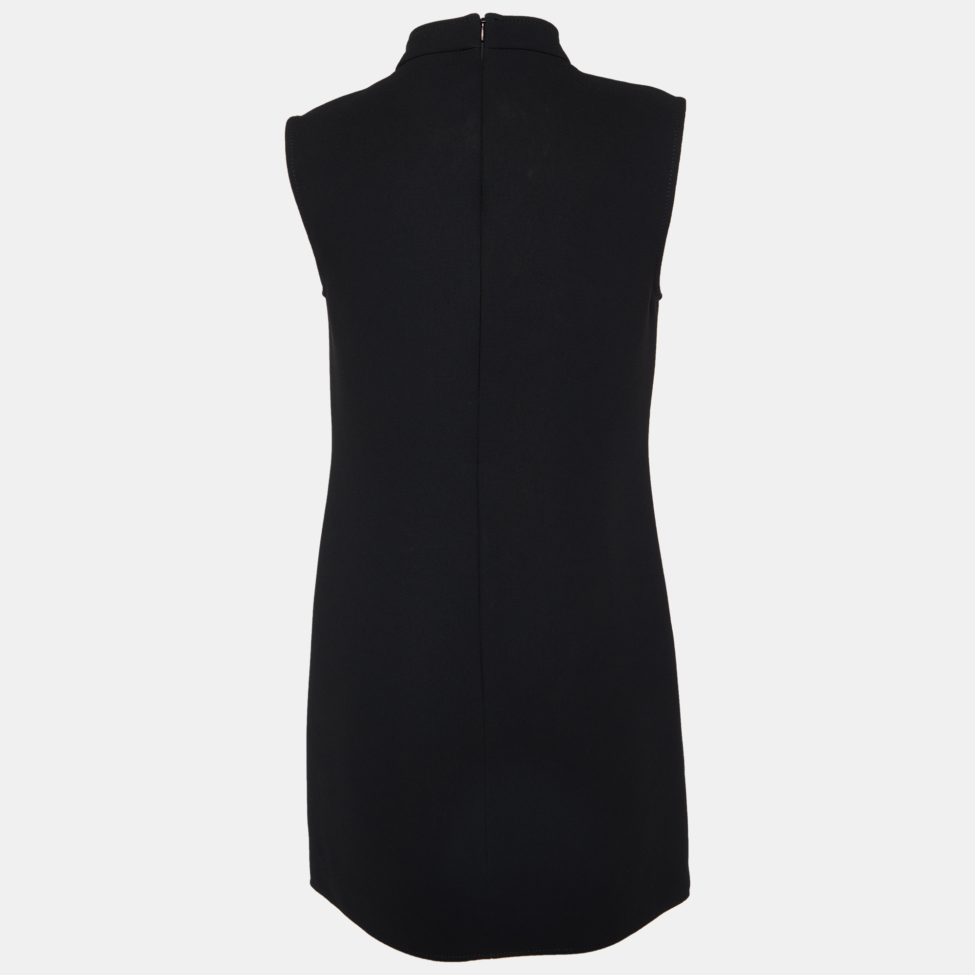 

Versus Versace Black Crepe Logo Detail Sleeveless Mini Dress