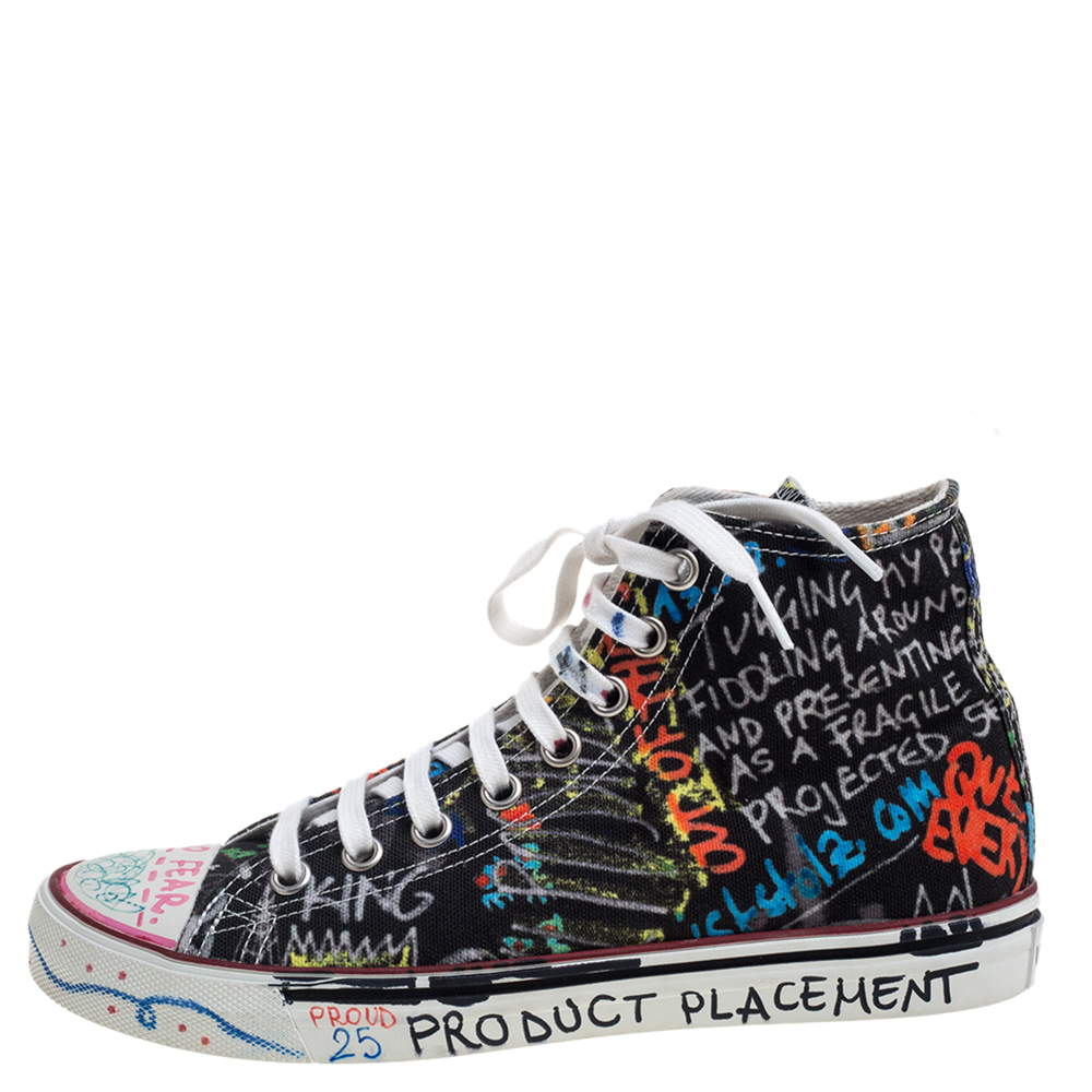 

Vetements Multicolor Top High Graffiti Sneakers Size