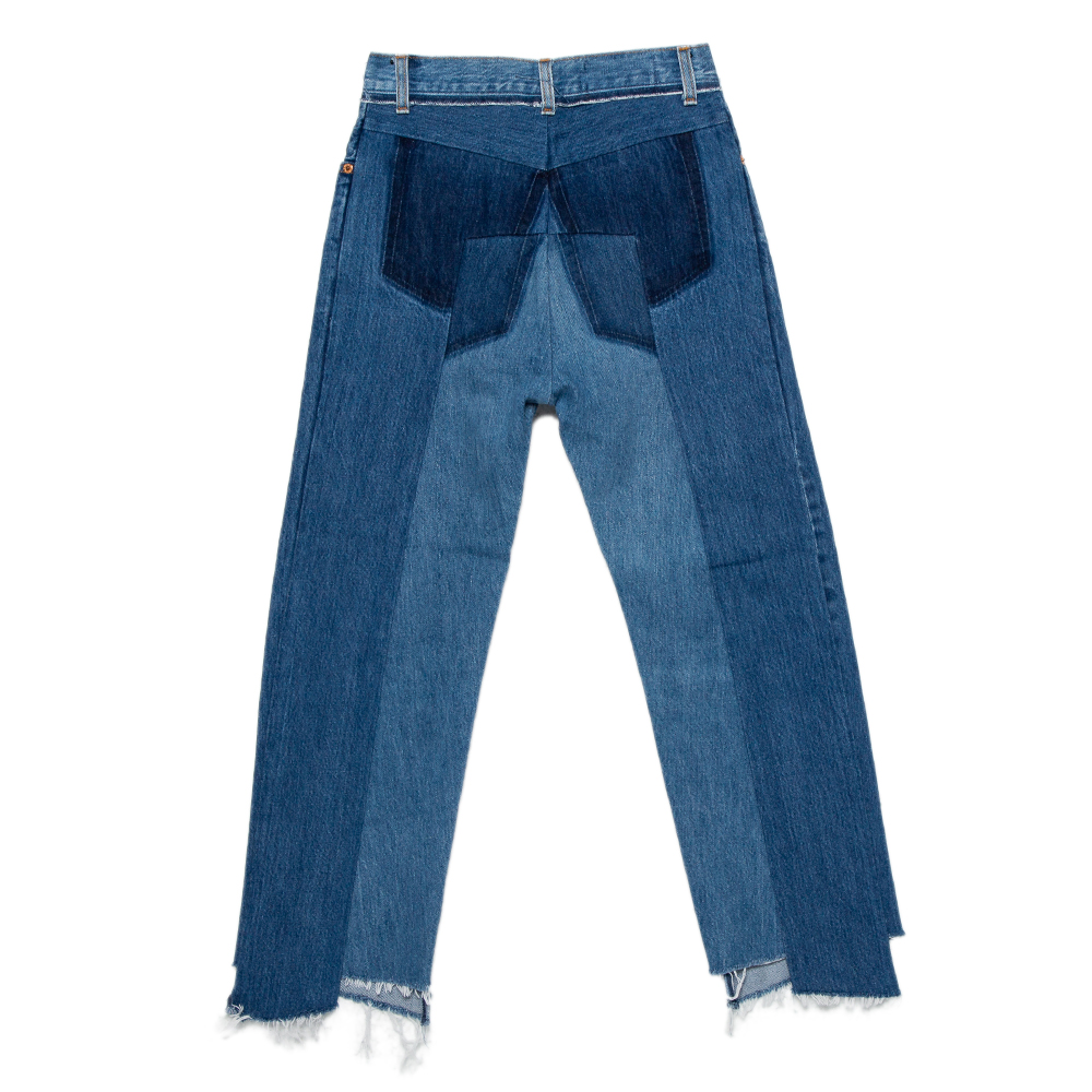 

Vetements Two Tone Denim Reworked Jeans, Blue