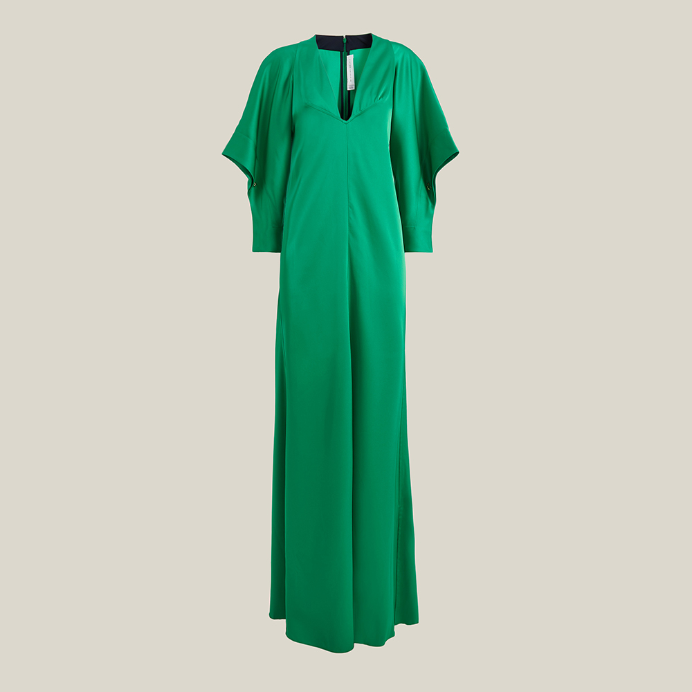 victoria beckham green dress