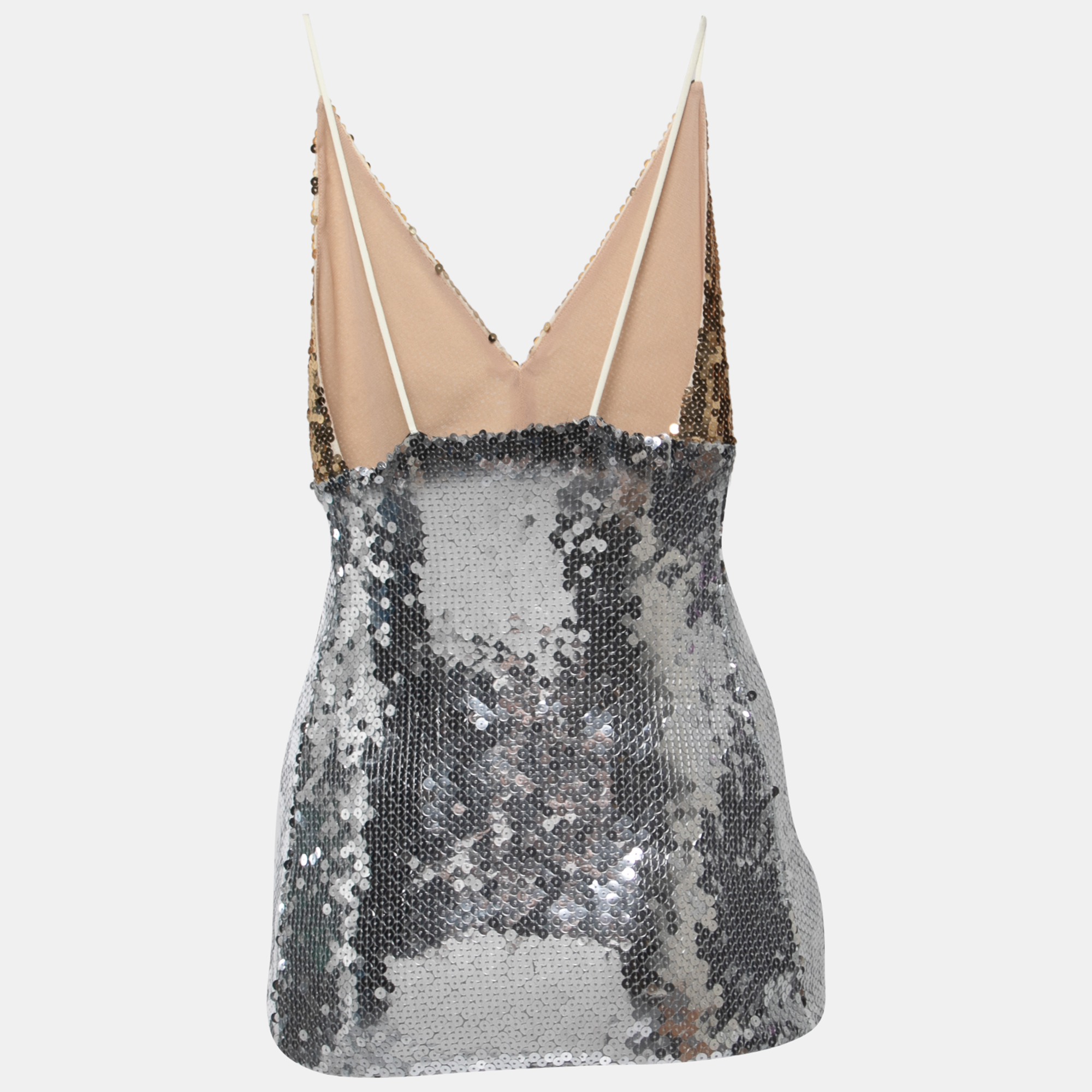 

Victoria Beckham Silver/Gold Sequined Tank Top