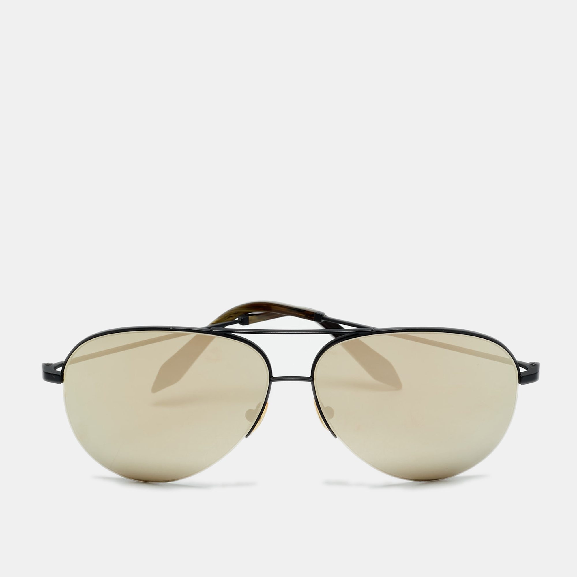 

Victoria Beckham Black Mirrored VBS90 Aviator Sunglasses