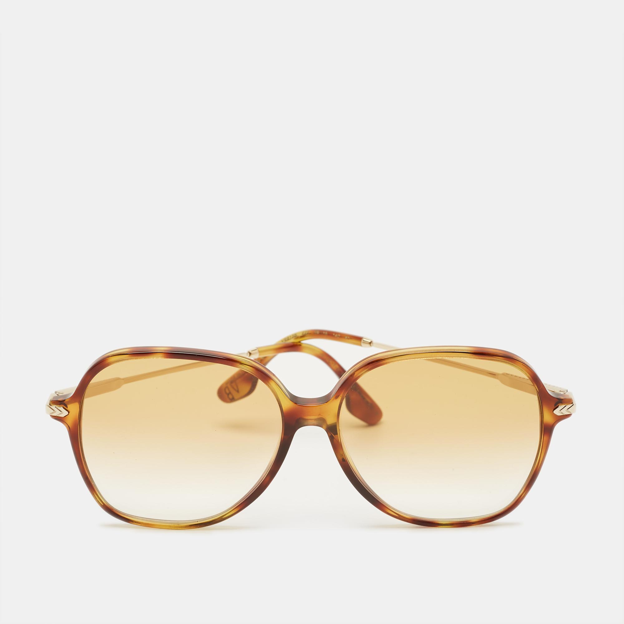 Click to view more detailed imagery on our partner's website Pre-owned Victoria Beckham Tortoise Brown Vb613s Oversized Sunglasses