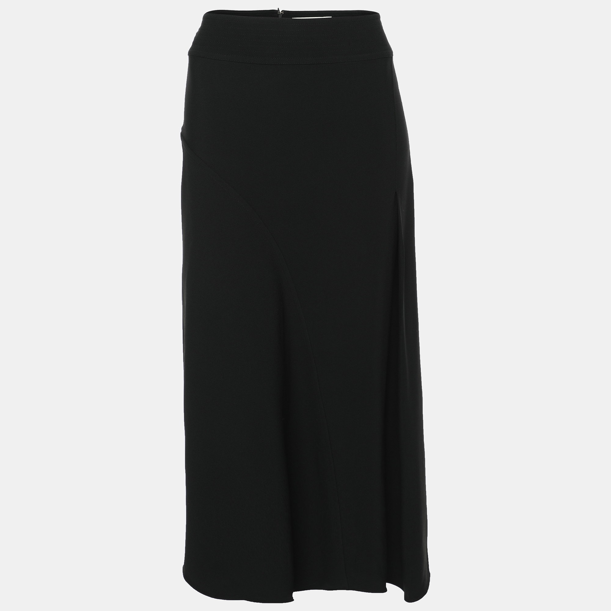 

Victoria Beckham Black Crepe Midi Skirt M