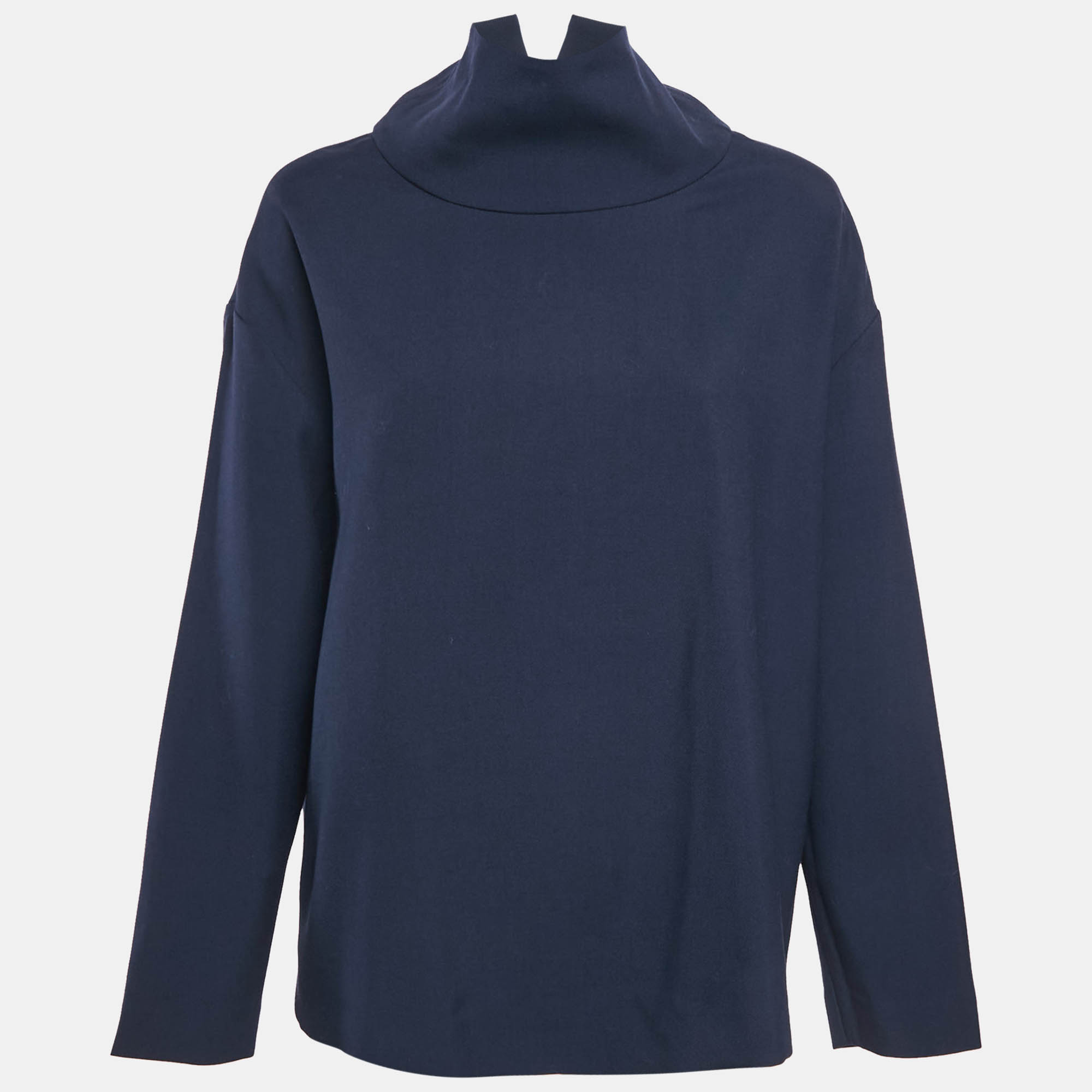 

Victoria Beckham Blue Side Stripe Gabardine Pullover M, Navy blue