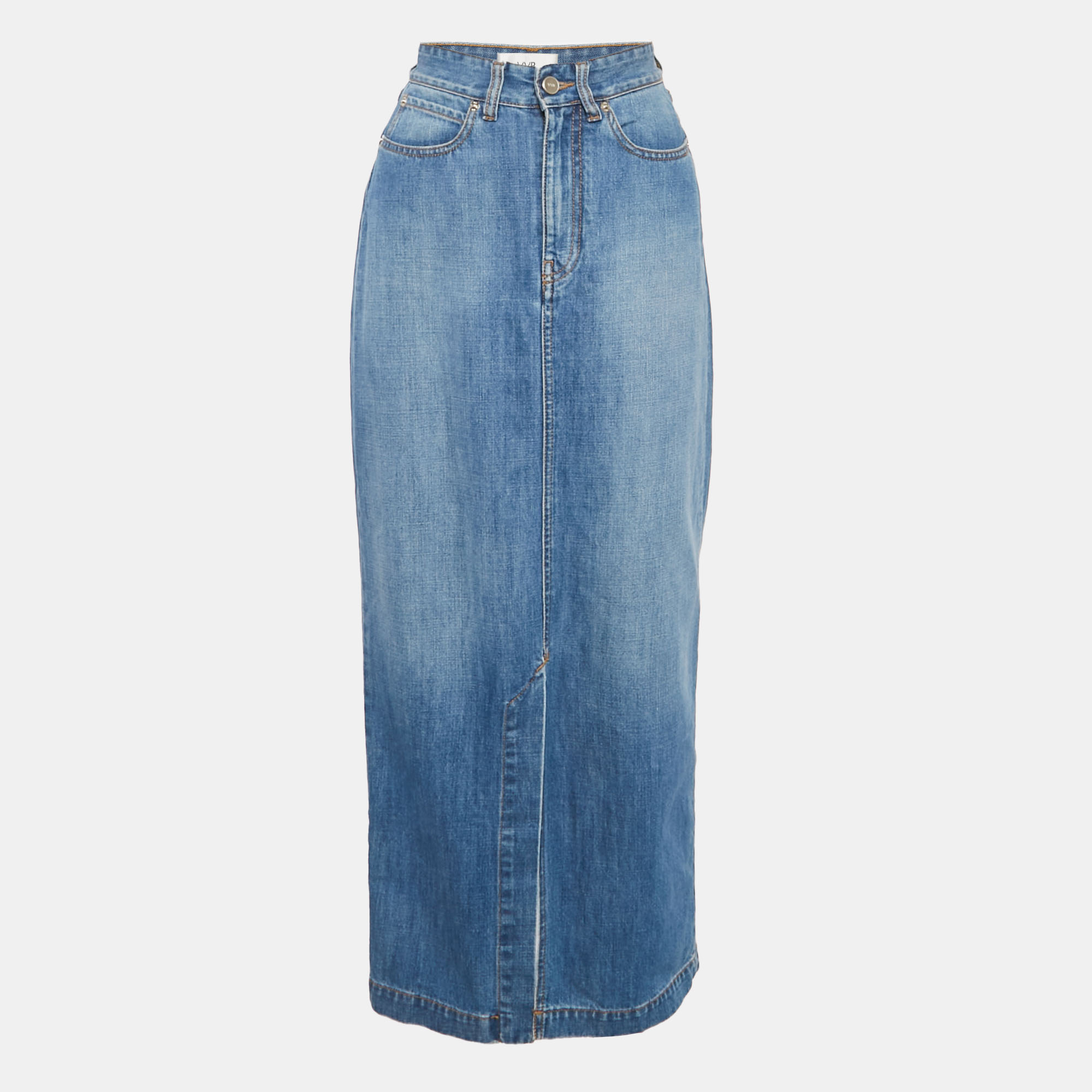 

Victoria Beckham Blue Wash Denim Skirt S