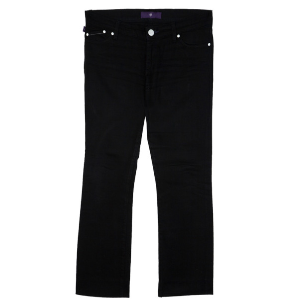 Pre Owned Victoria Beckham Silver Stitch Black Jeans M