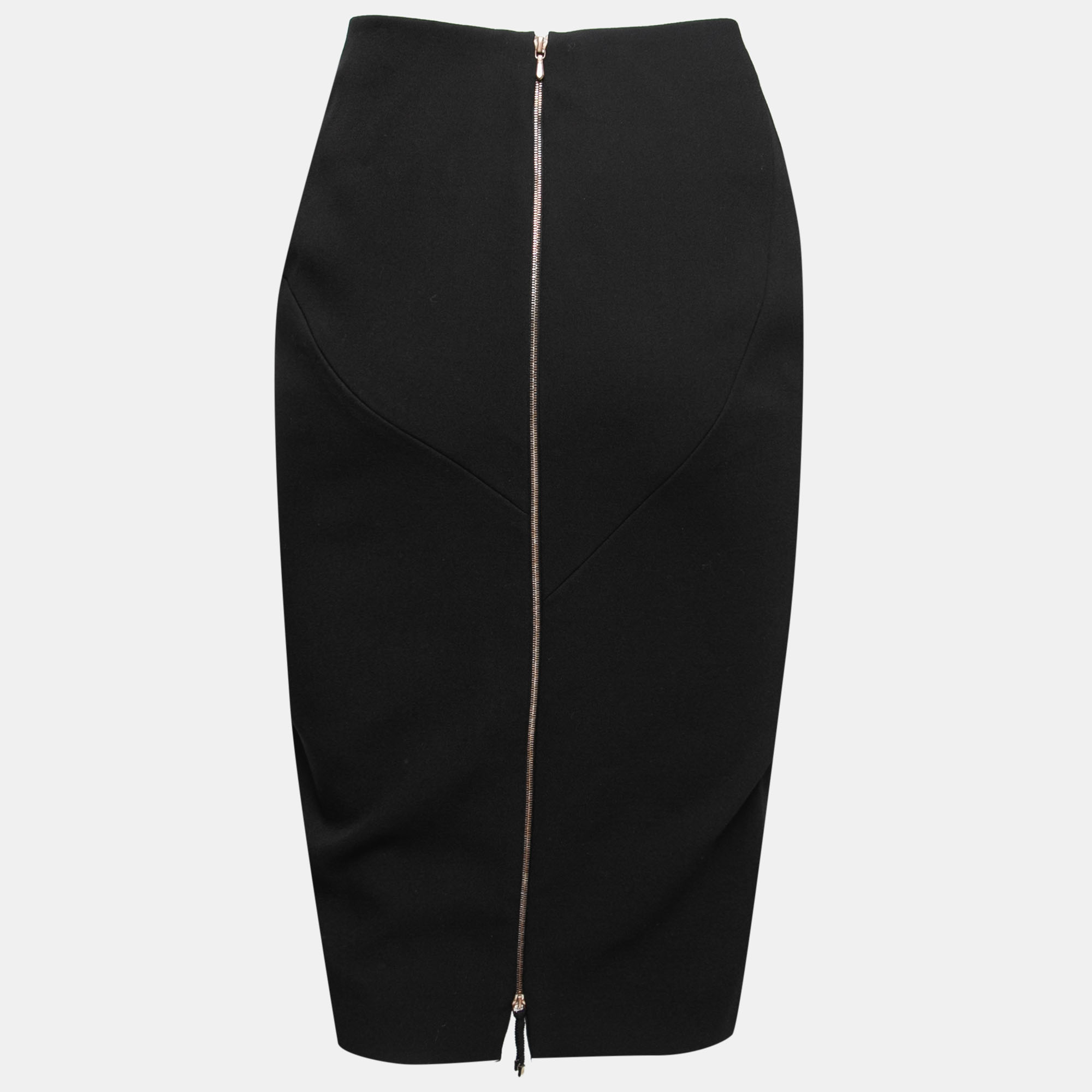 

Victoria Beckham Black Wool Pencil Skirt