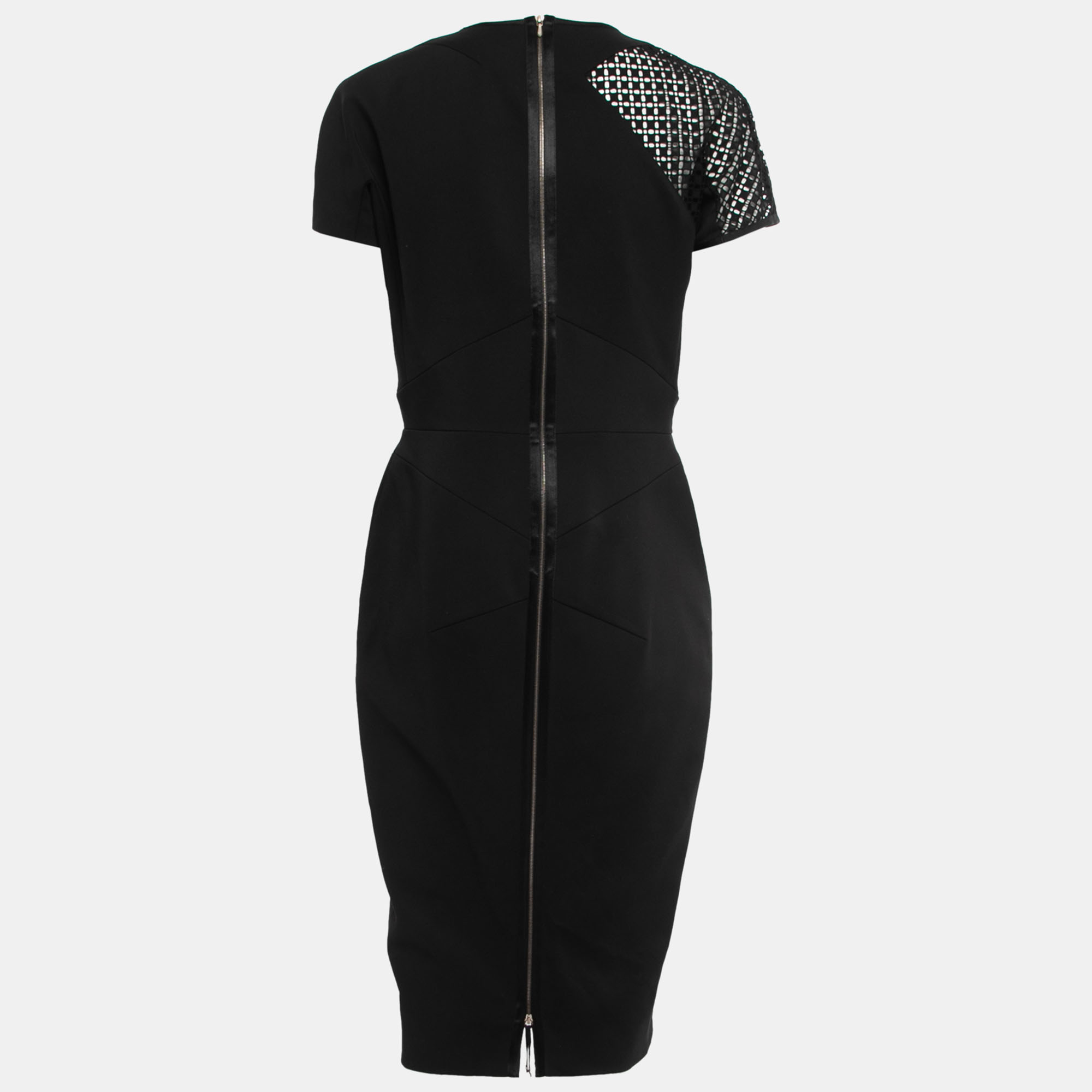 

Victoria Beckham Black Knit Shift Midi Dress