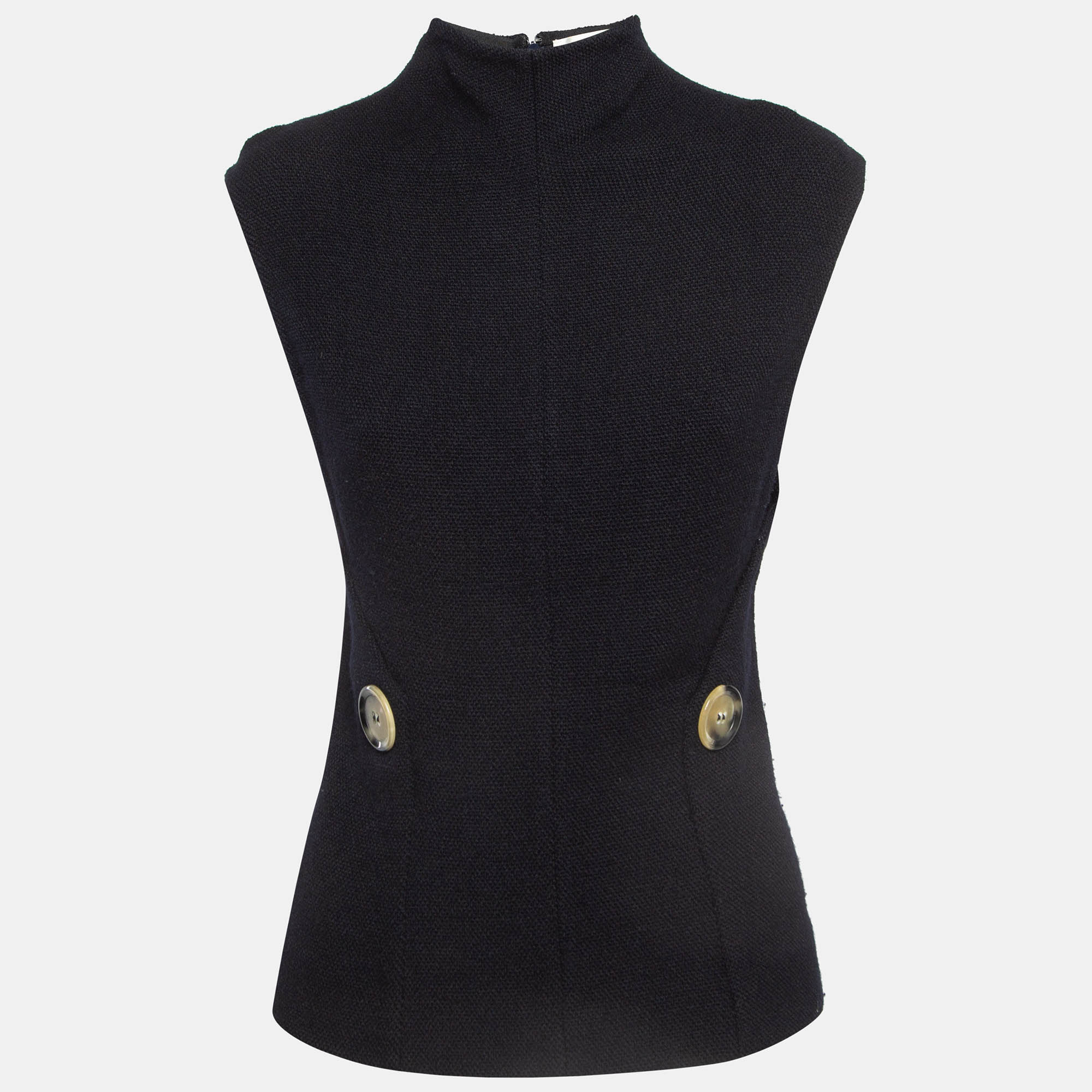 

Victoria Beckham Black Wool Blend Knit Sleeveless Top M