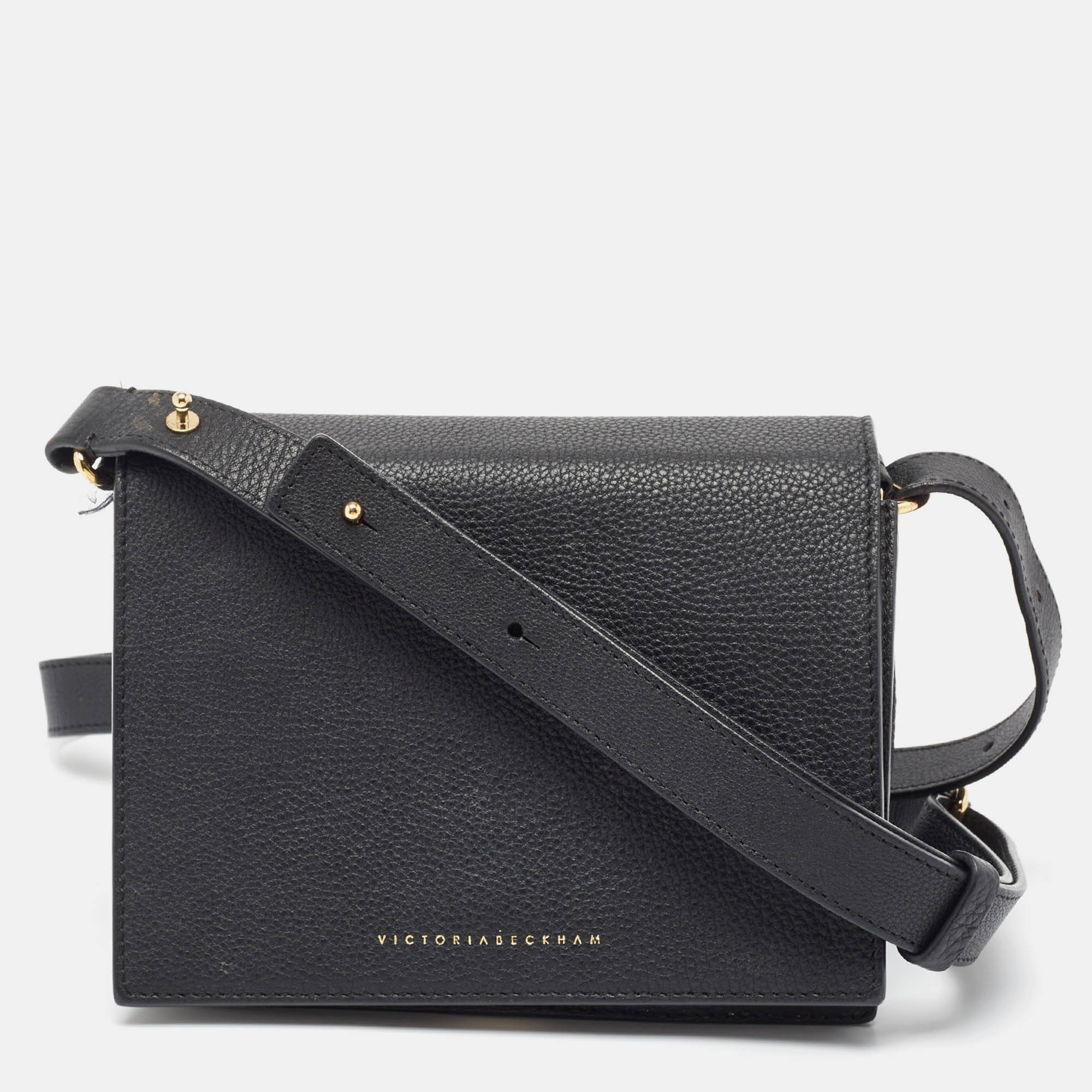 

Victoria Beckham Black Leather Vanity Crossbody Bag