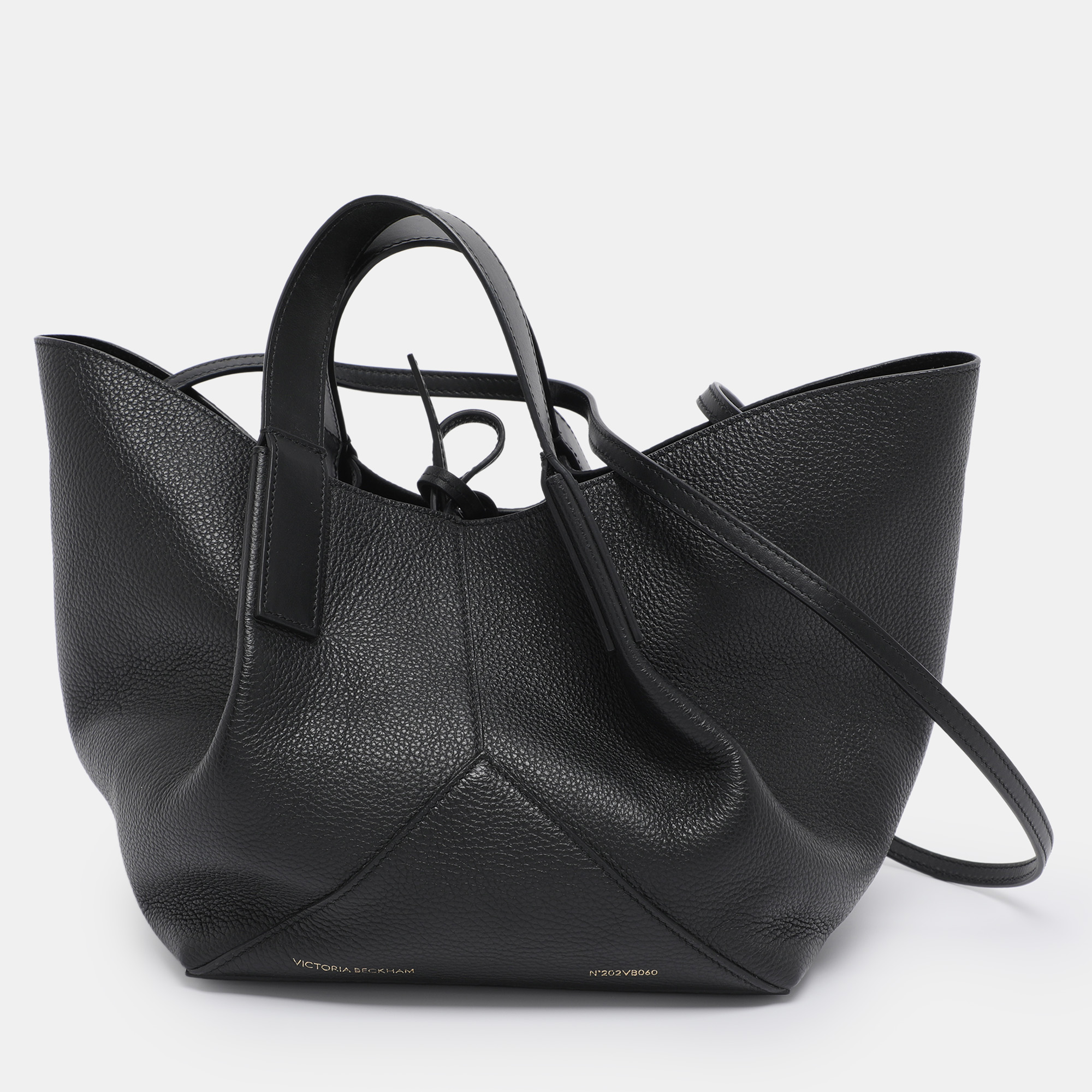 

Victoria Beckham Black Leather Mini W11 Tote