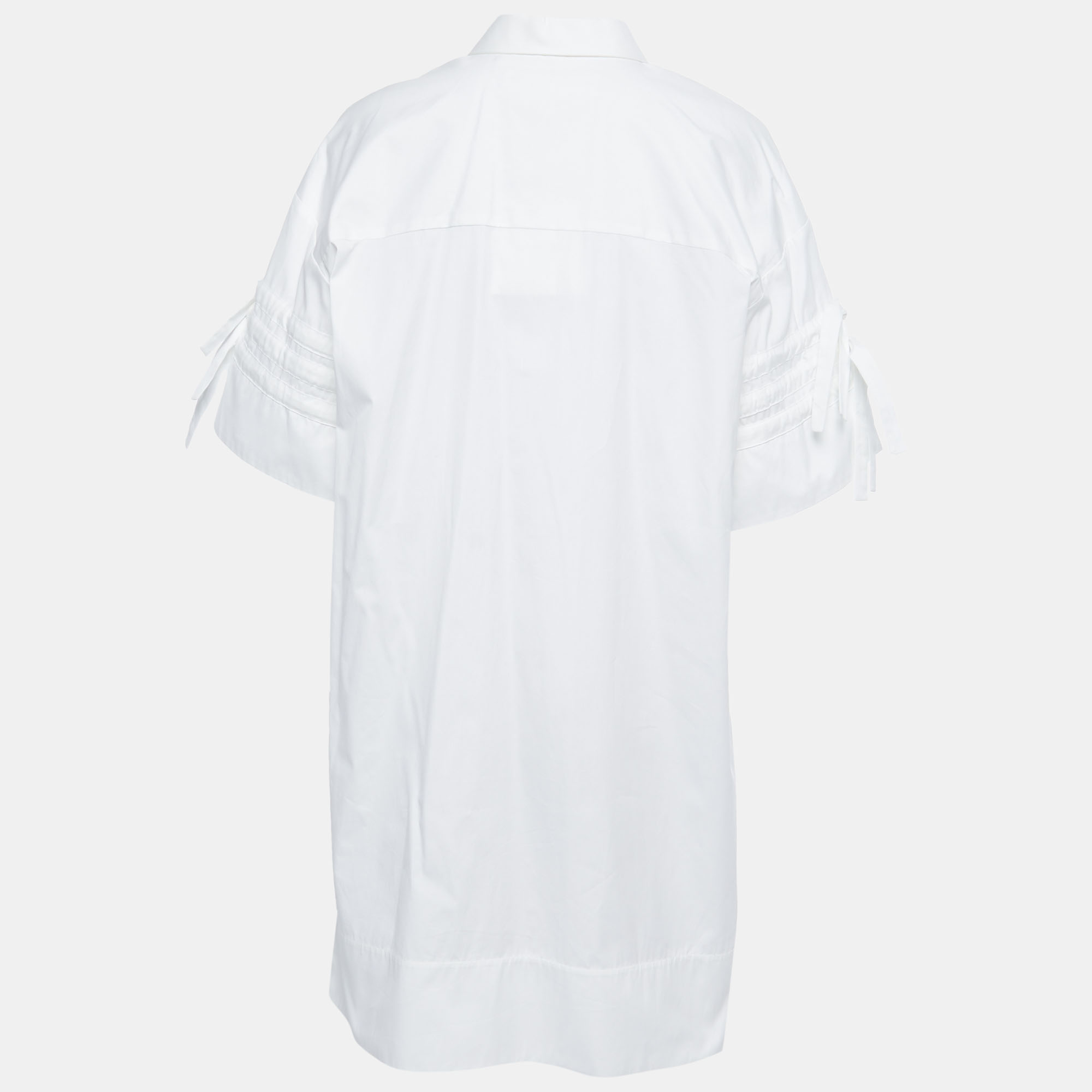 

Victoria Victoria Beckham White Cotton Poplin Shirt Dress