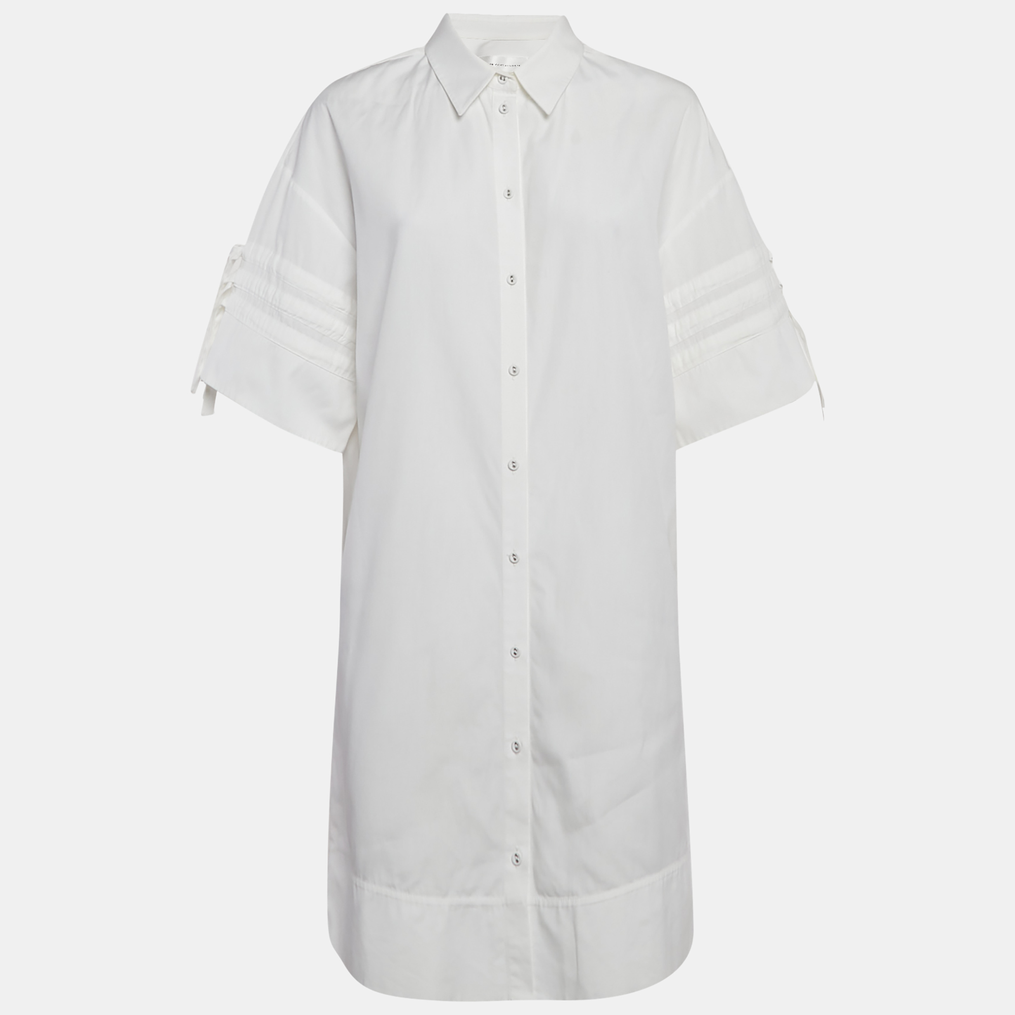 

Victoria Victoria Beckham White Cotton Poplin Shirt Dress M