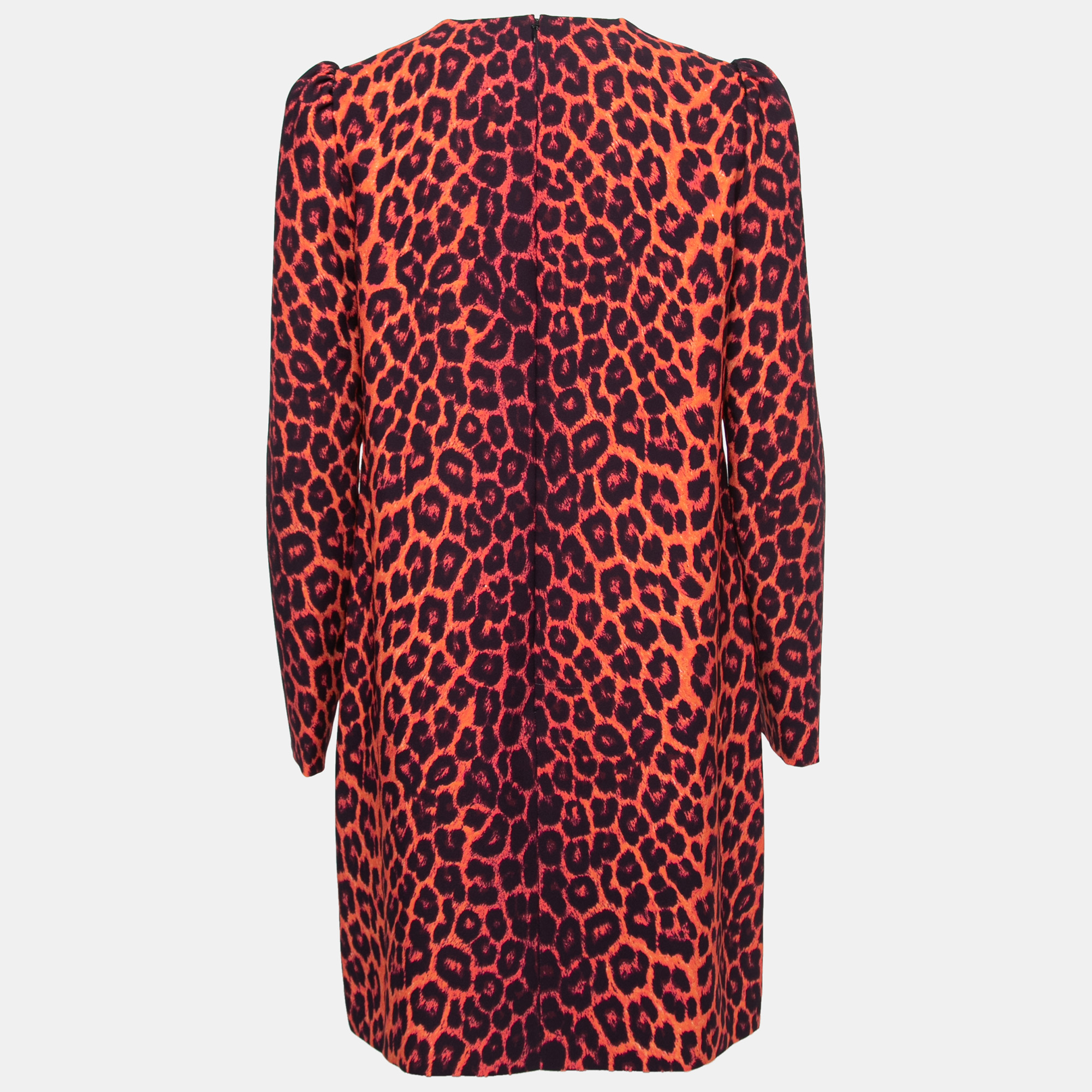 

Victoria Victoria Beckham Multicolor Leopard Printed Crepe Midi Dress