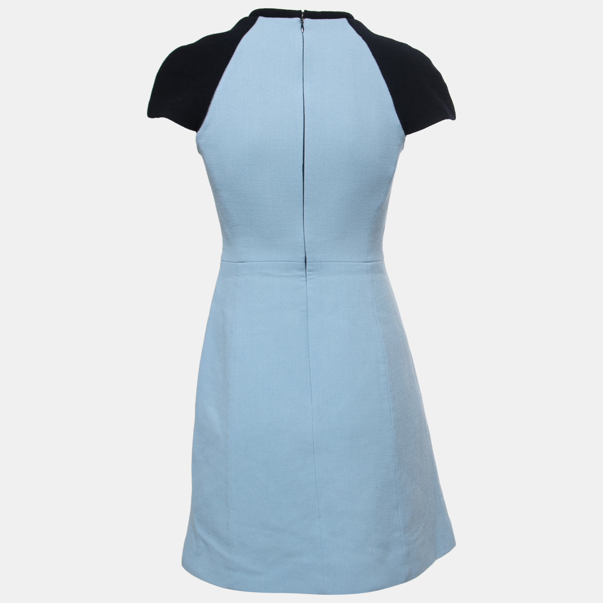 

Victoria Victoria Beckham Blue/Black Wool Midi Dress