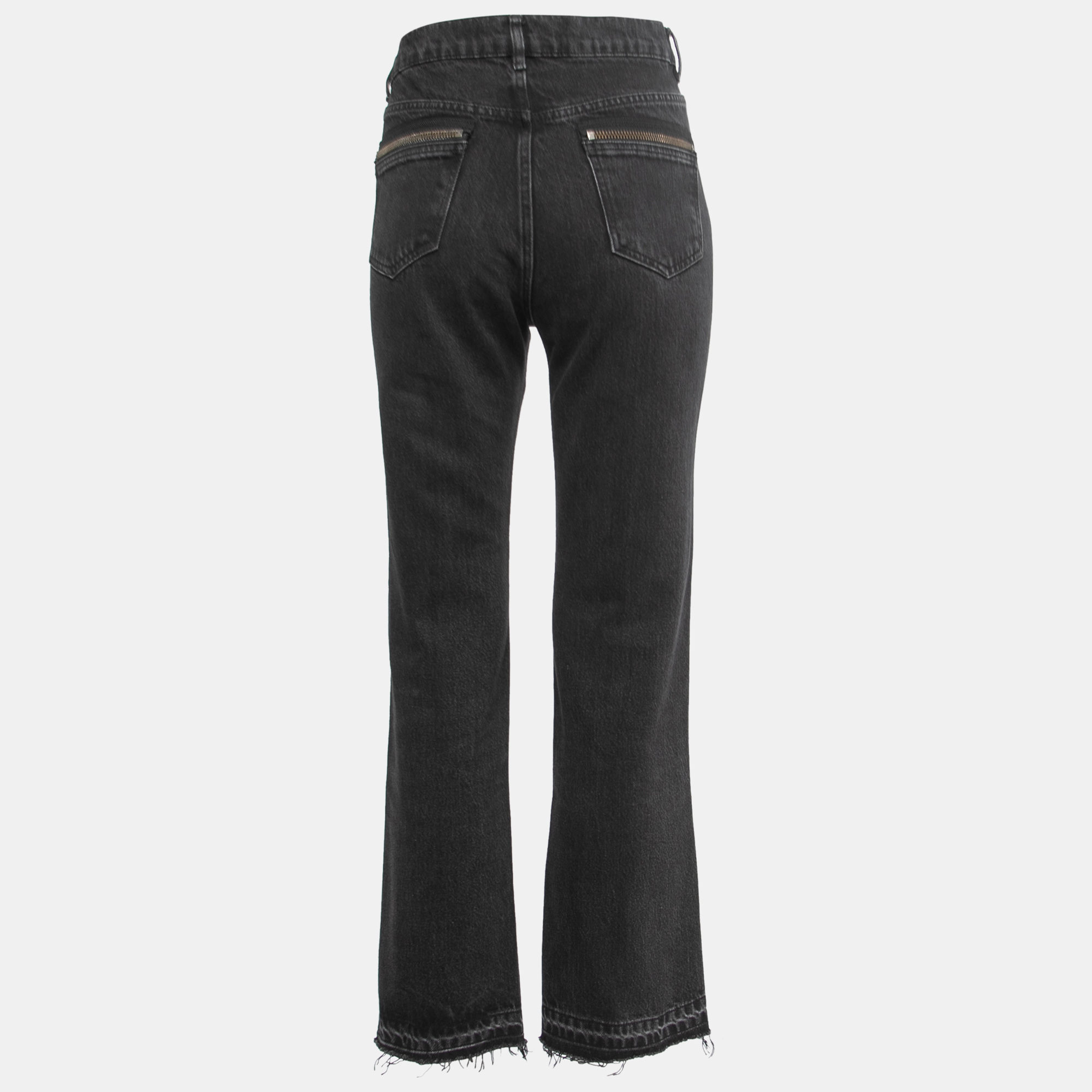 

Victoria Victoria Beckham Black Denim Frayed Hem Jeans