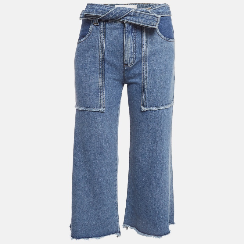 

Victoria Victoria Beckham Blue Denim Cropped Jeans S Waist 25"