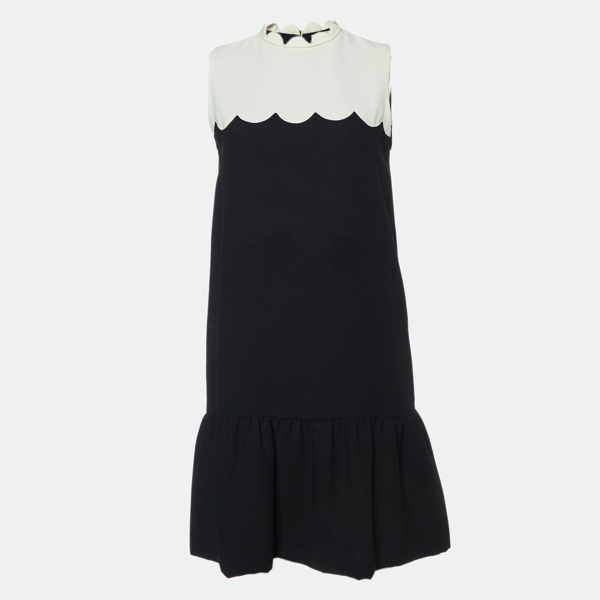 

Victoria Victoria Beckham Monochrome Crepe Sleeveless Dress S, Black