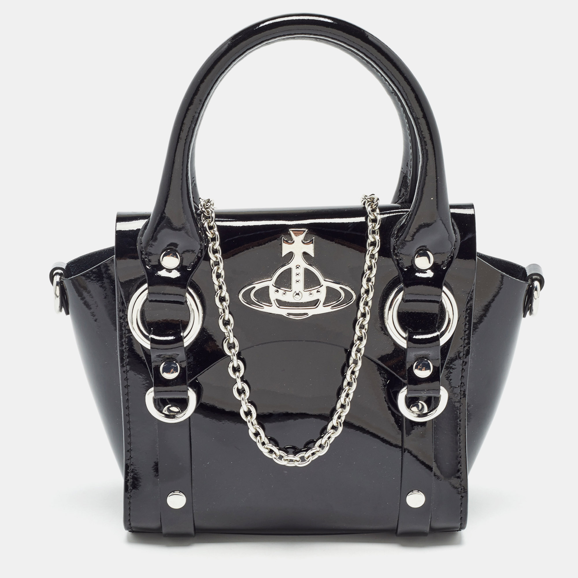 

Vivienne Westwood Black Patent Leather Mini Betty Tote