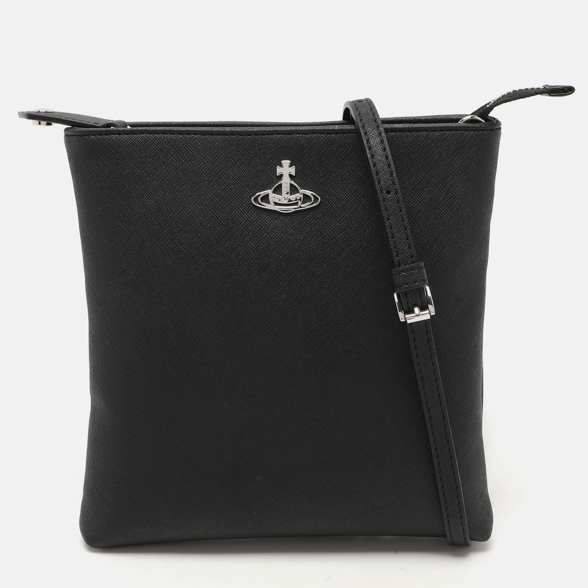 

Vivienne Westwood Black Leather Crossbody Bag