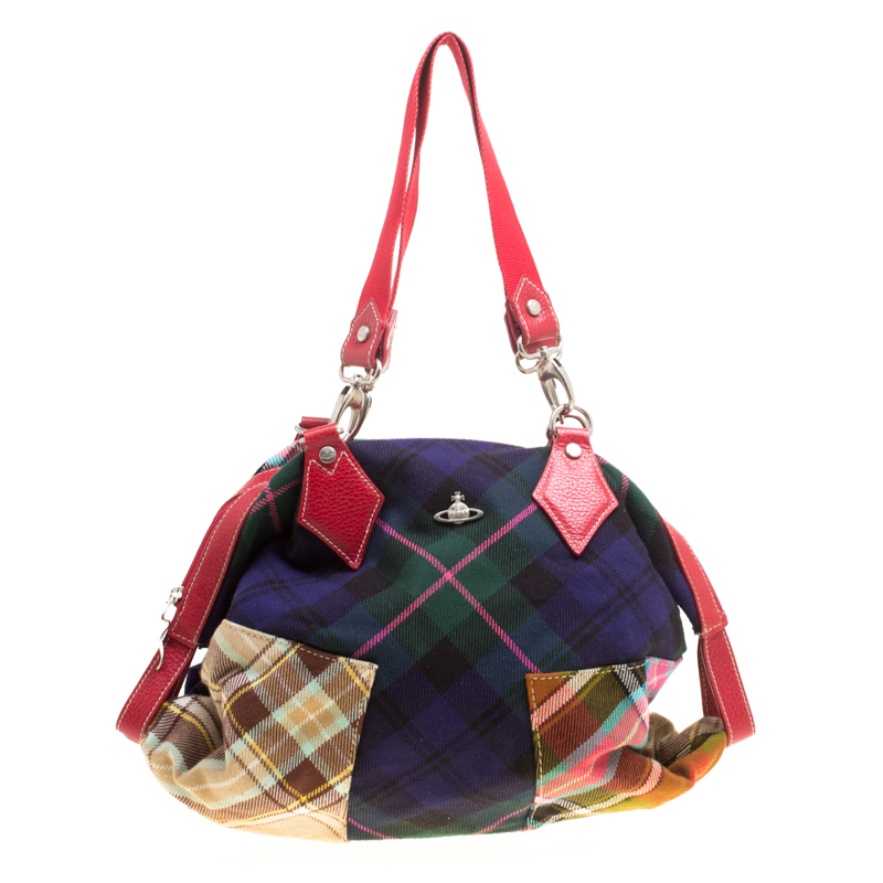 Vivienne Westwood Multicolor Printed Canvas Satchel