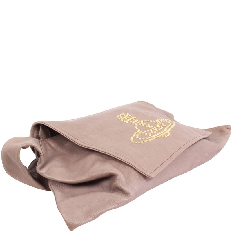 

Vivienne Westwood Pink Leather Asymmetrical Shape Tote Bag