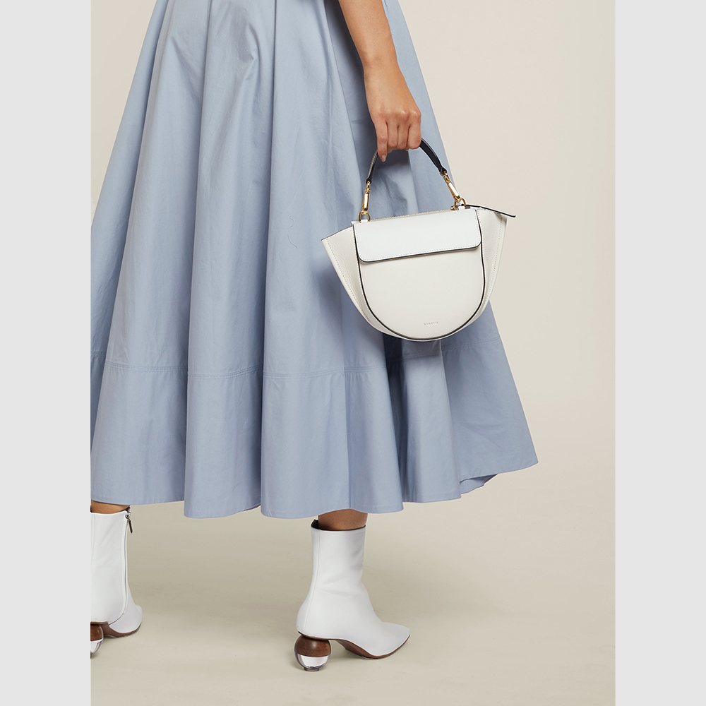 

WANDLER White Hortensia Mini Leather Shoulder Bag