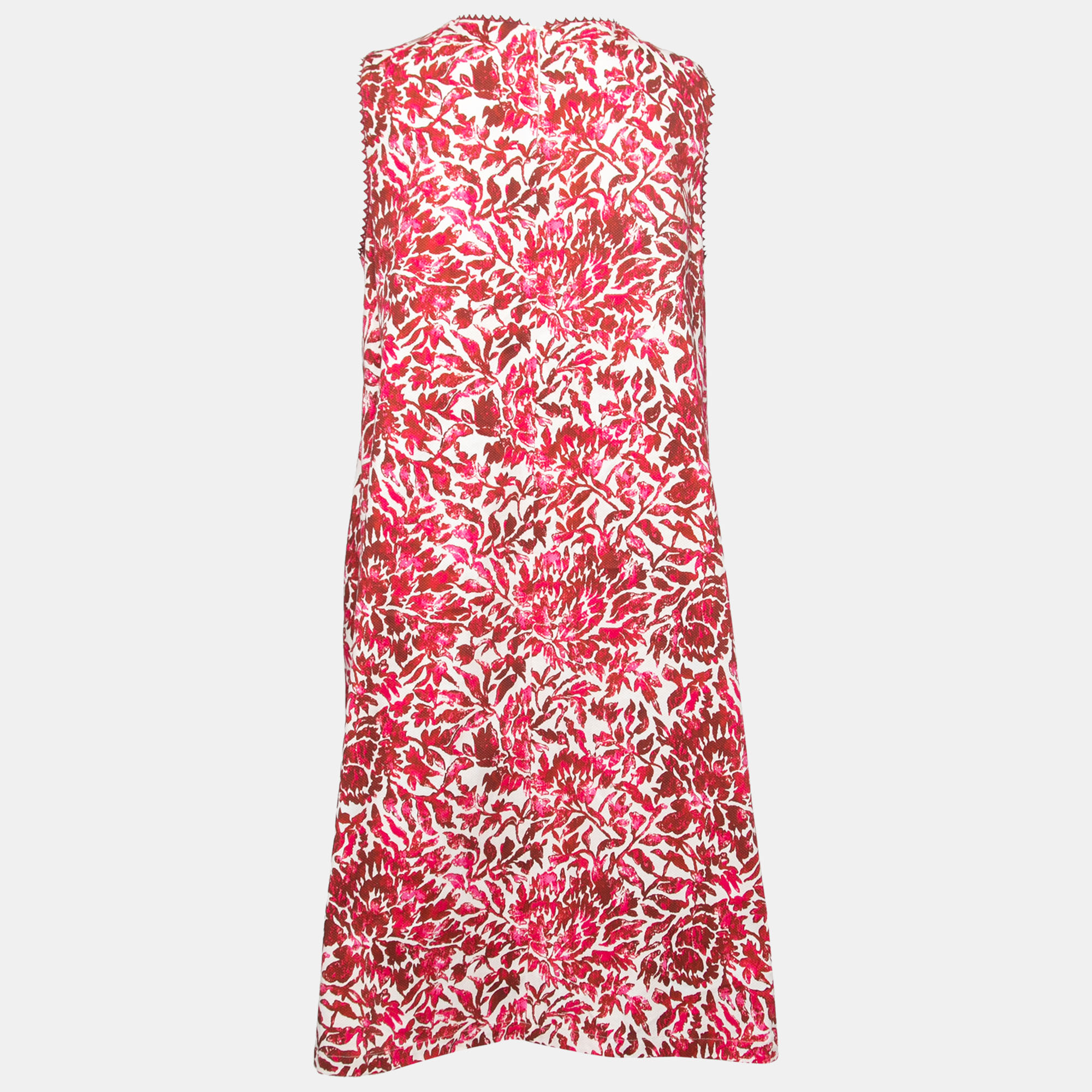 

Weekend Max Mara Red Floral Printed Cotton Sleeveless Alfiere Dress