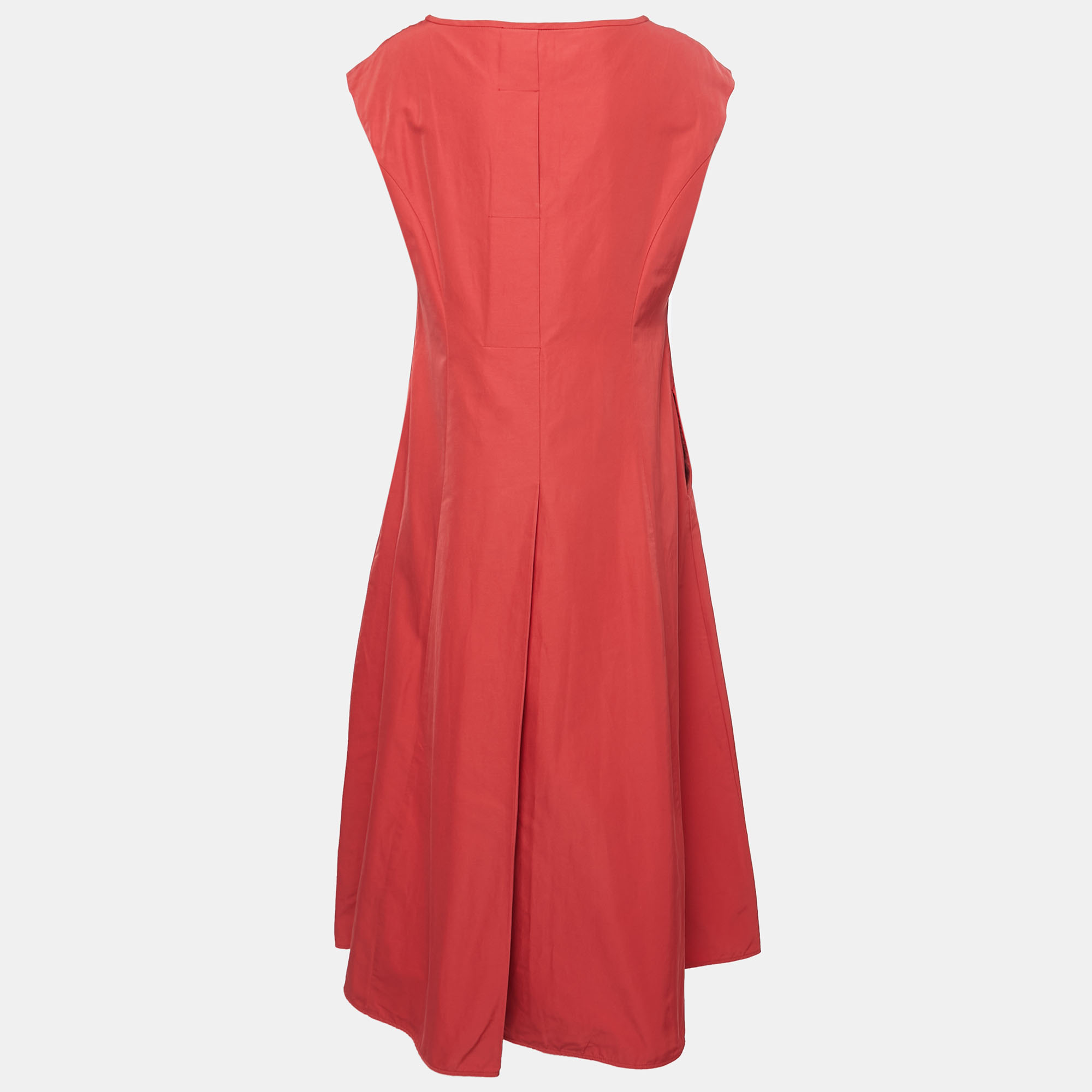 

Weekend Max Mara Red Cotton Edam Pleated Dress