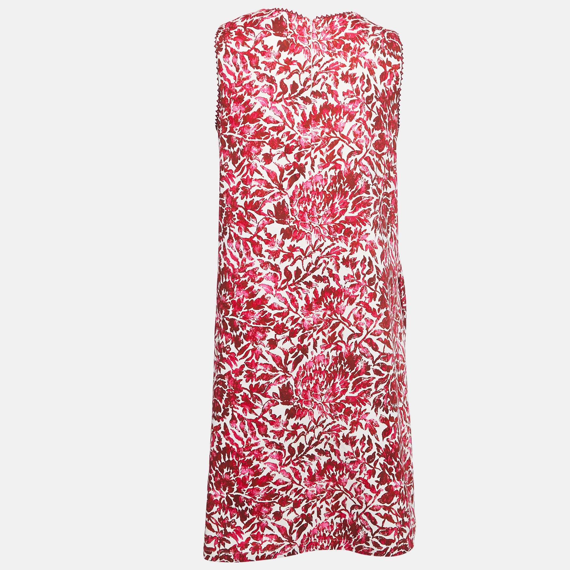 

Weekend Max Mara Red Floral Printed Cotton Sleeveless Alfiere Dress