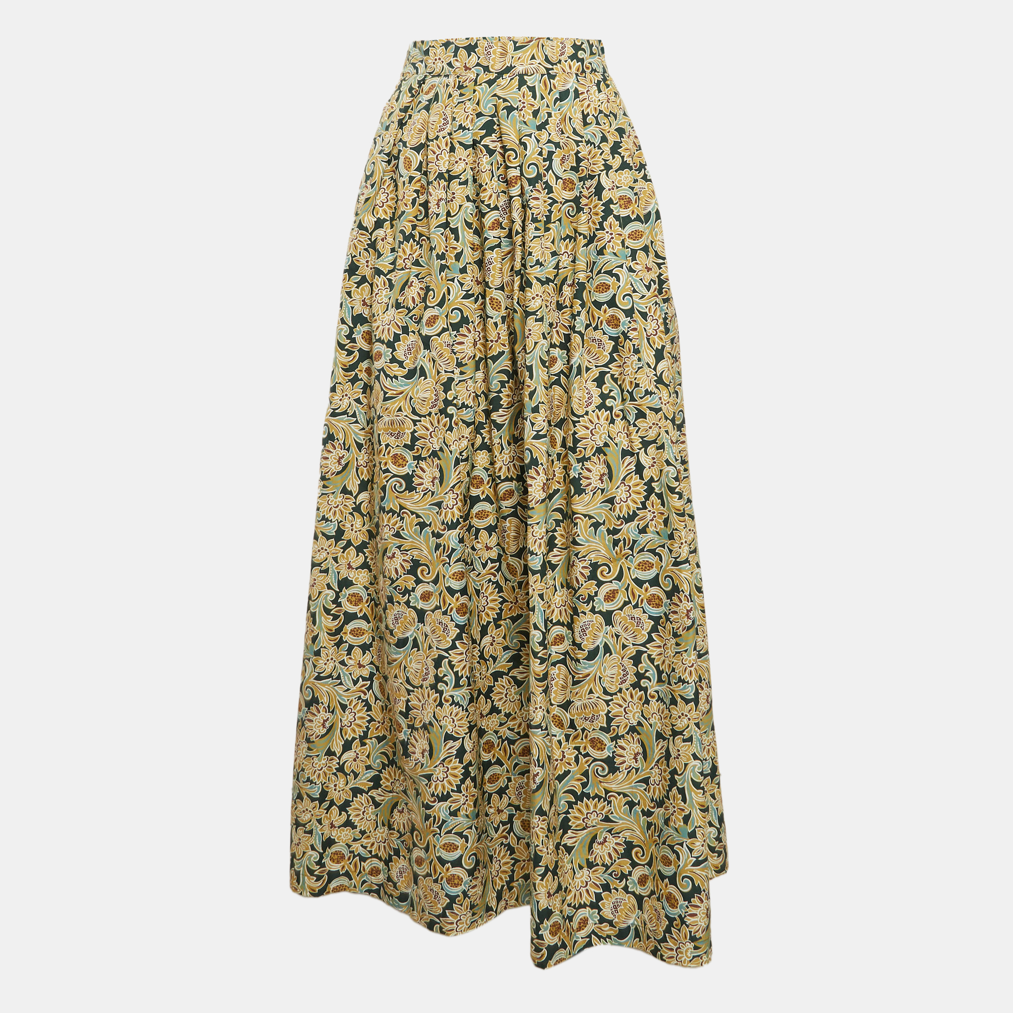 Pre-owned Weekend Max Mara Multicolor Pleated Maxi Skirt L