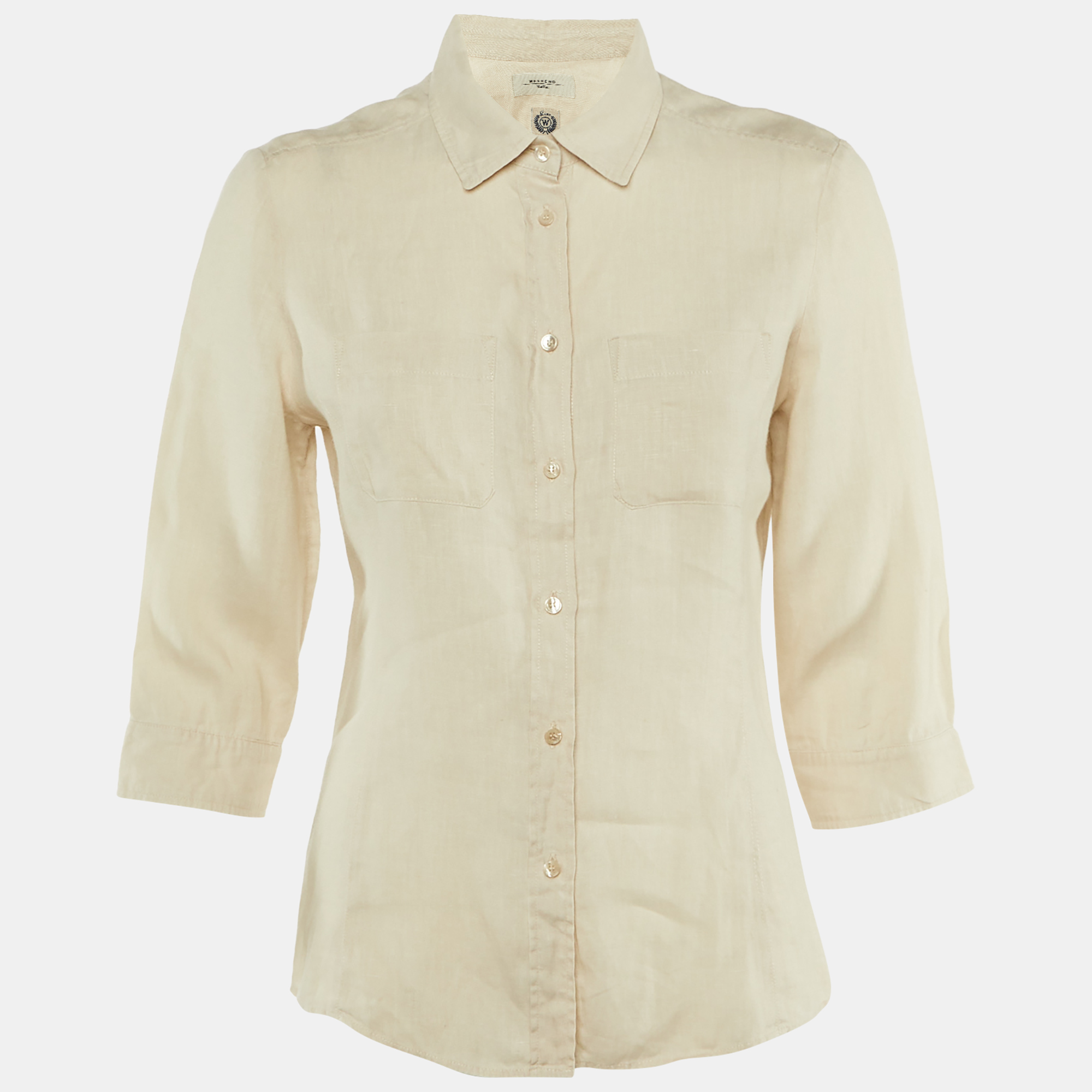 

Weekend Max Mara Beige Linen Blend Shirt M