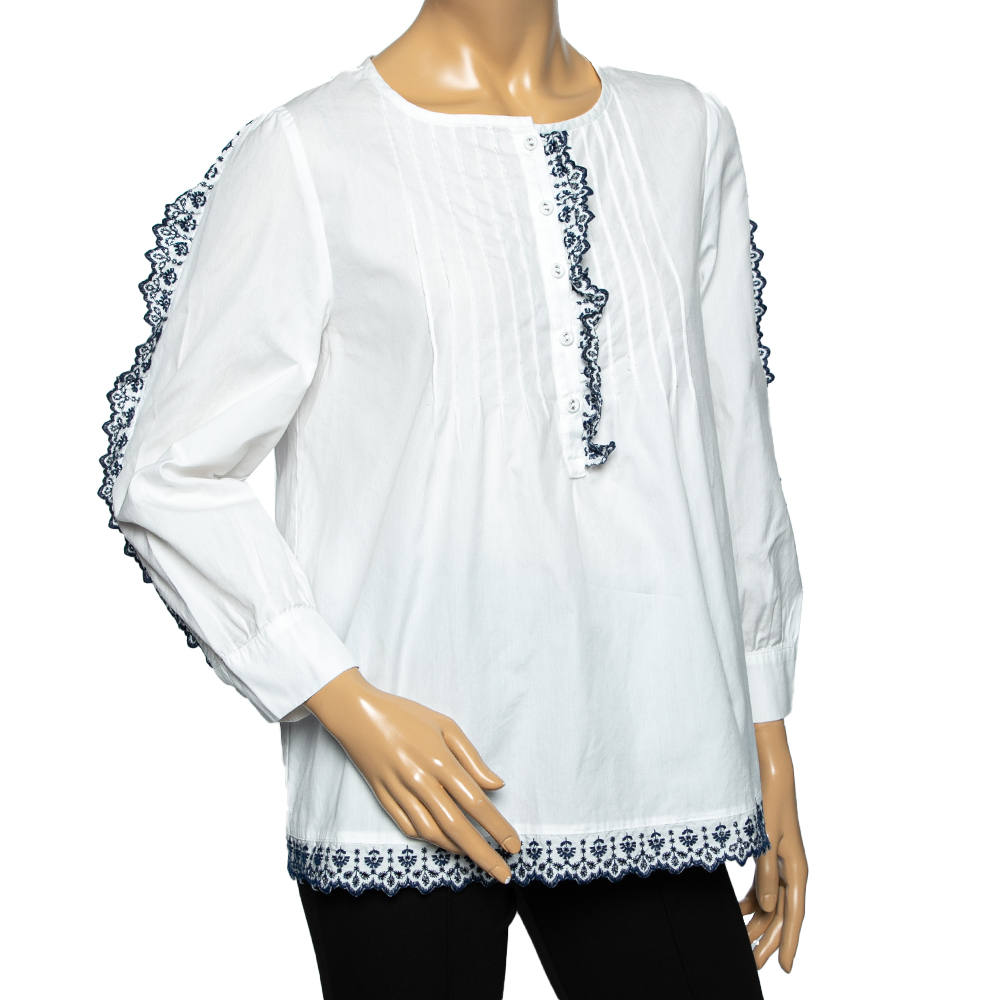 

Weekend Max Mara White Cotton Poplin Blouse