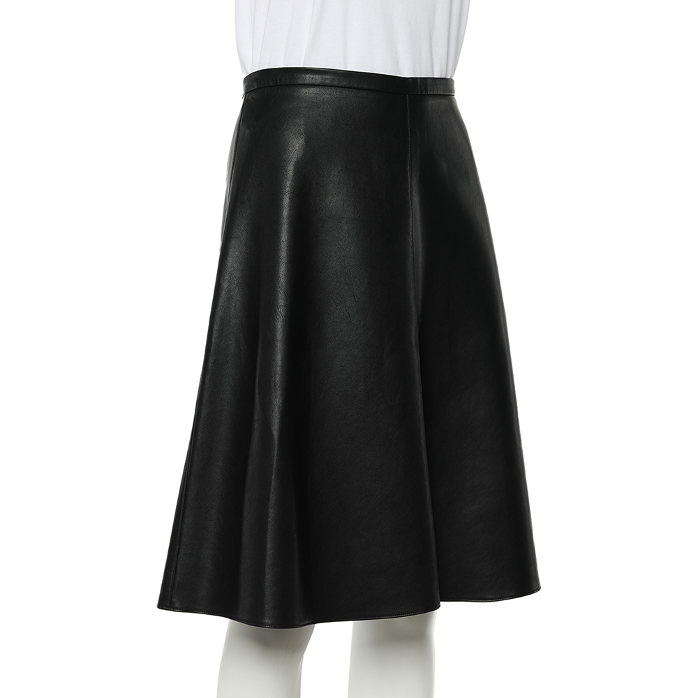 

Weekend Max Mara Black Faux Leather Flared Skirt