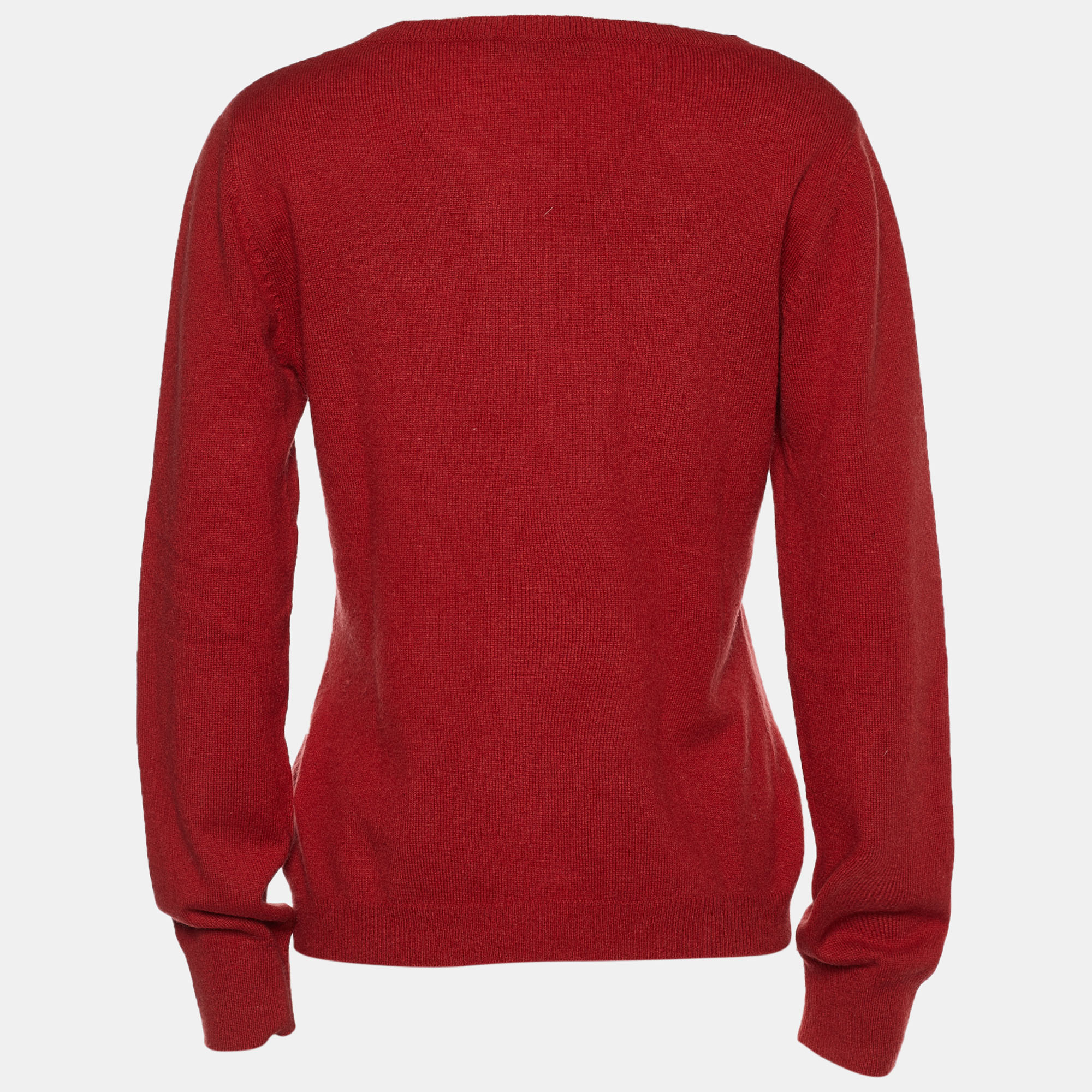 

Weekend Max Mara Vintage Cashmere Knit Scoop Neck Pullover, Red
