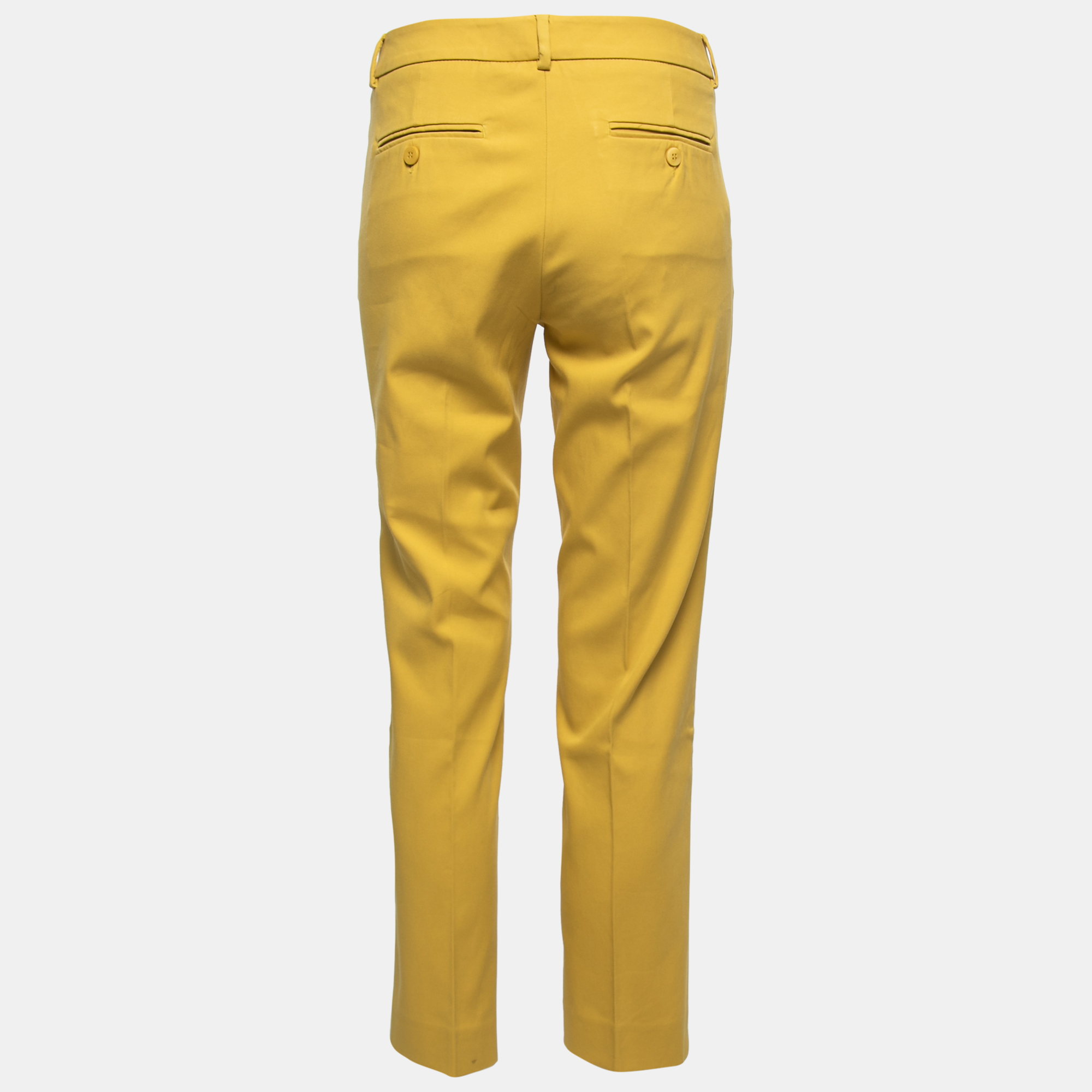 

Weekend Max Mara Yellow Cotton Tapered Leg Trousers