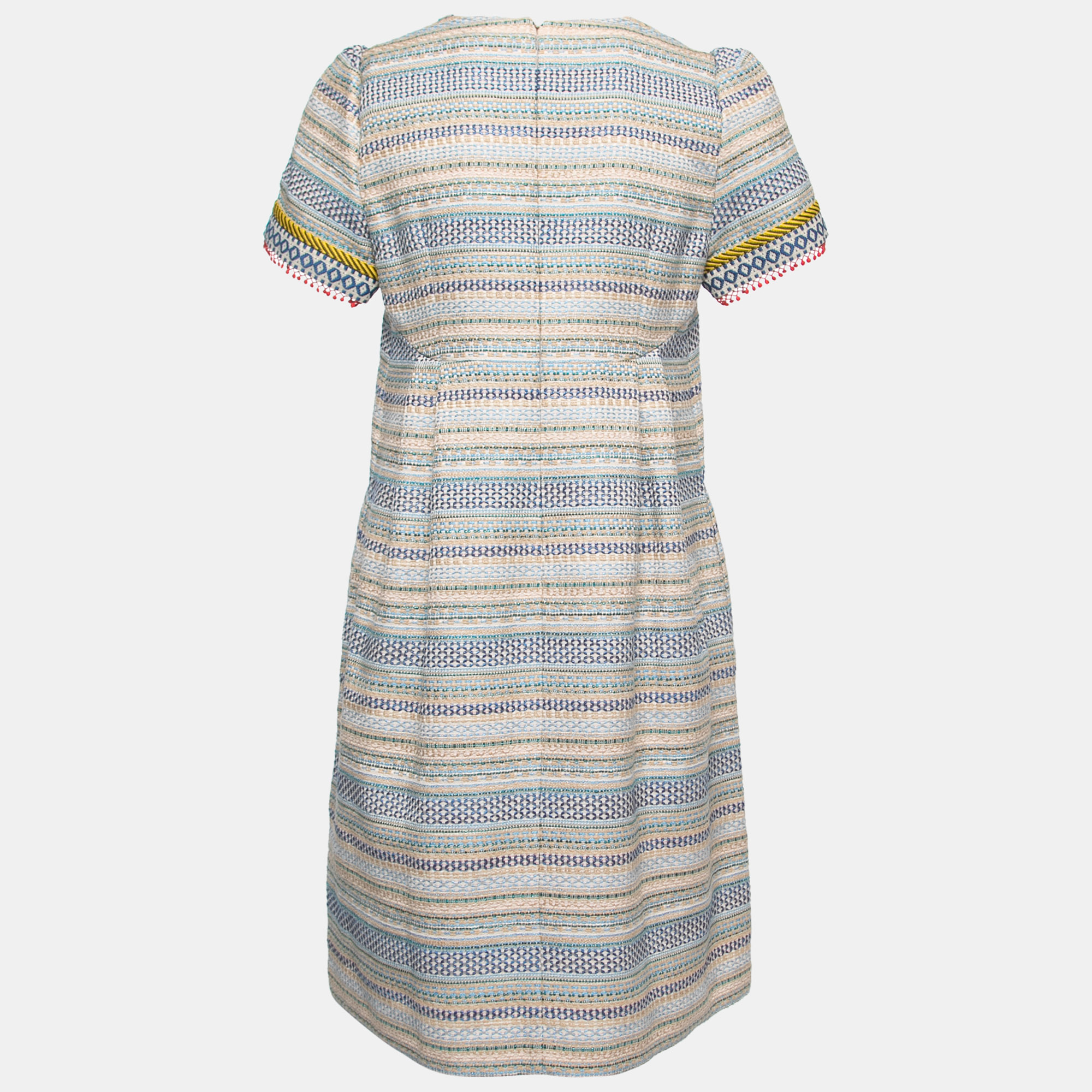 

Weekend Max Mara Multicolor Textured Cotton Shift Dress