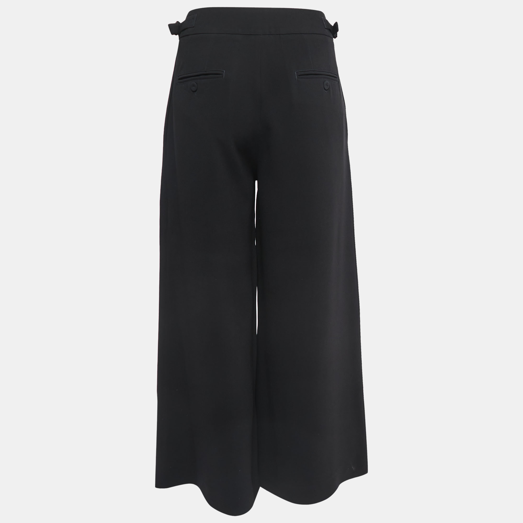 

Weekend Max Mara Black Crepe Wide Leg Trousers