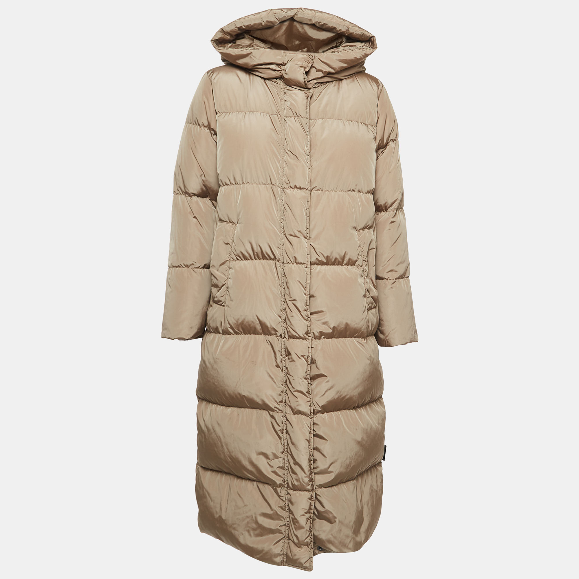 Weekend Max Mara Beige Nylon Padded Parka Jacket M