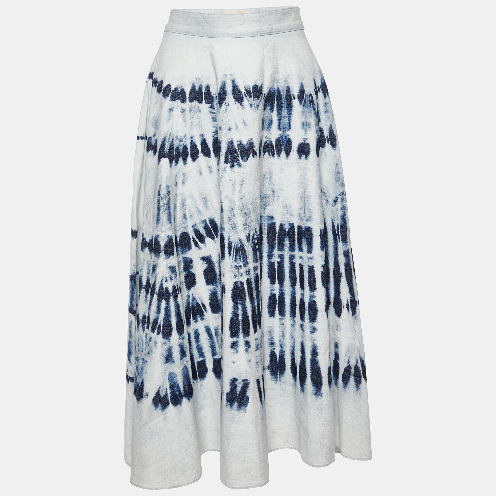 

Weekend Max Mara Blue Tie-Dye Cotton Favetta Midi Skirt